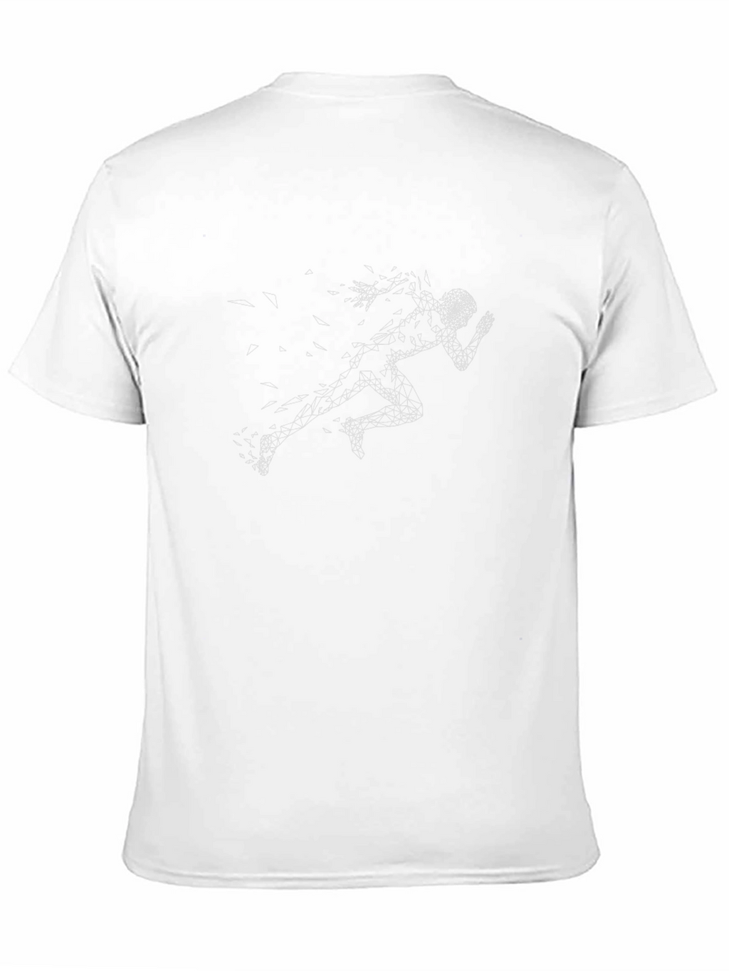 Geometric Runner Graphic T-Shirt - Black