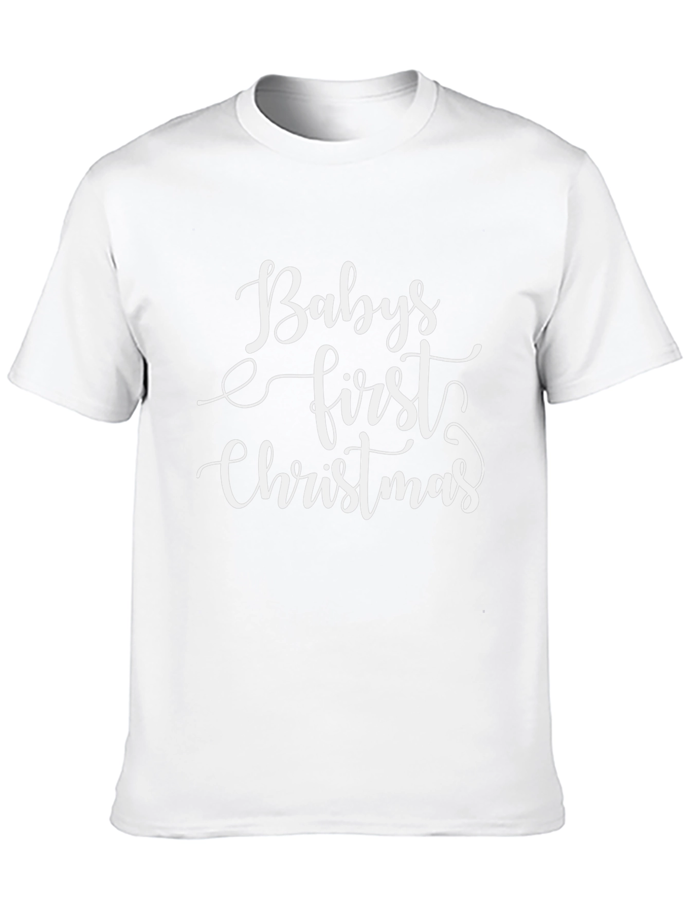 Babys First Christmas Black T-Shirt