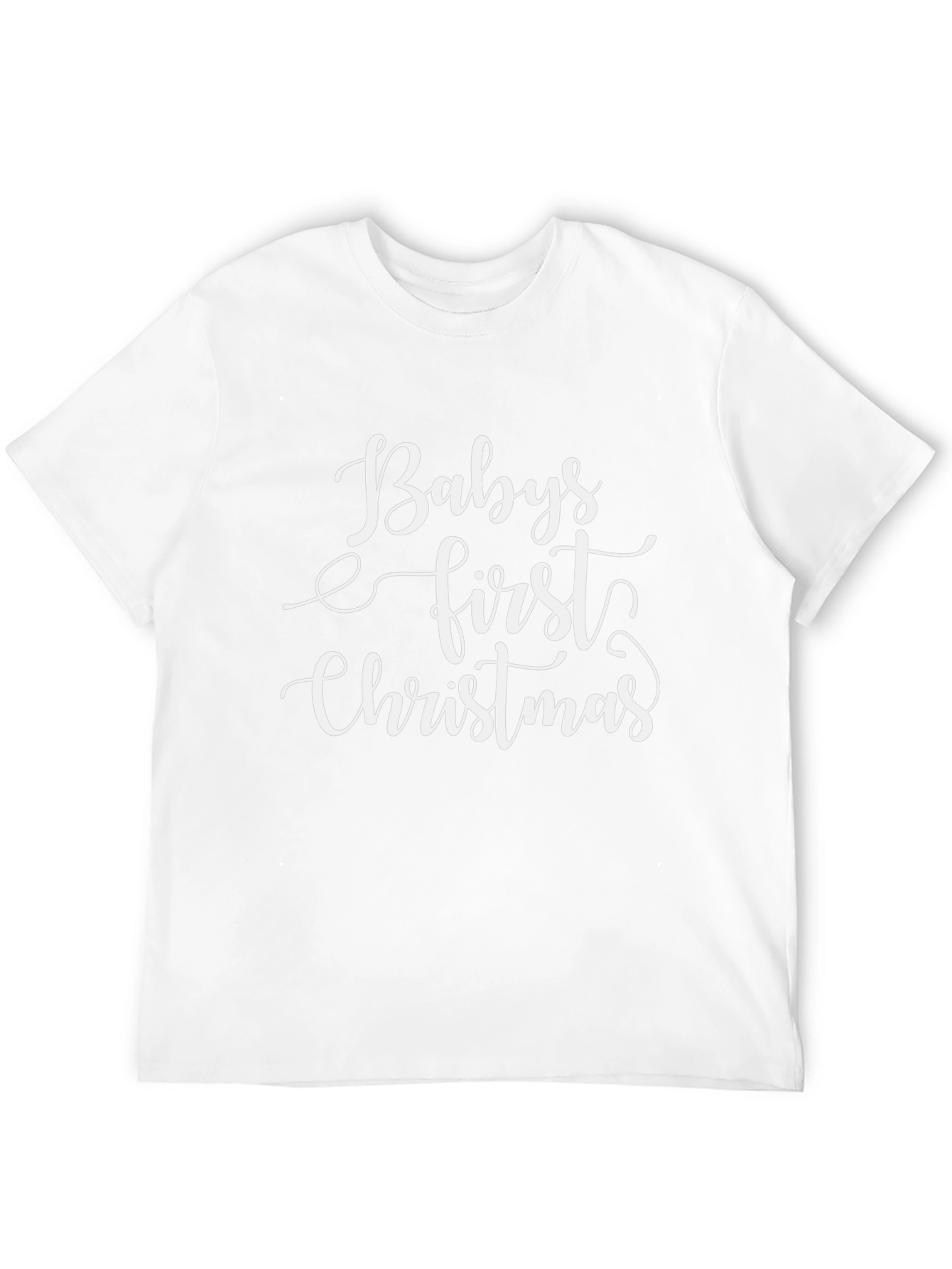 Babys First Christmas Black T-Shirt