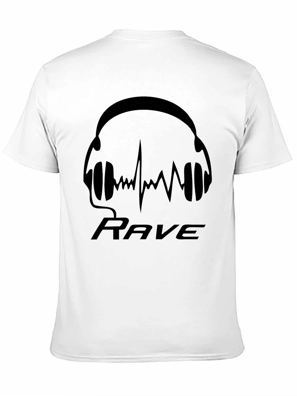 Rave Headphones Graphic T-Shirt - Black
