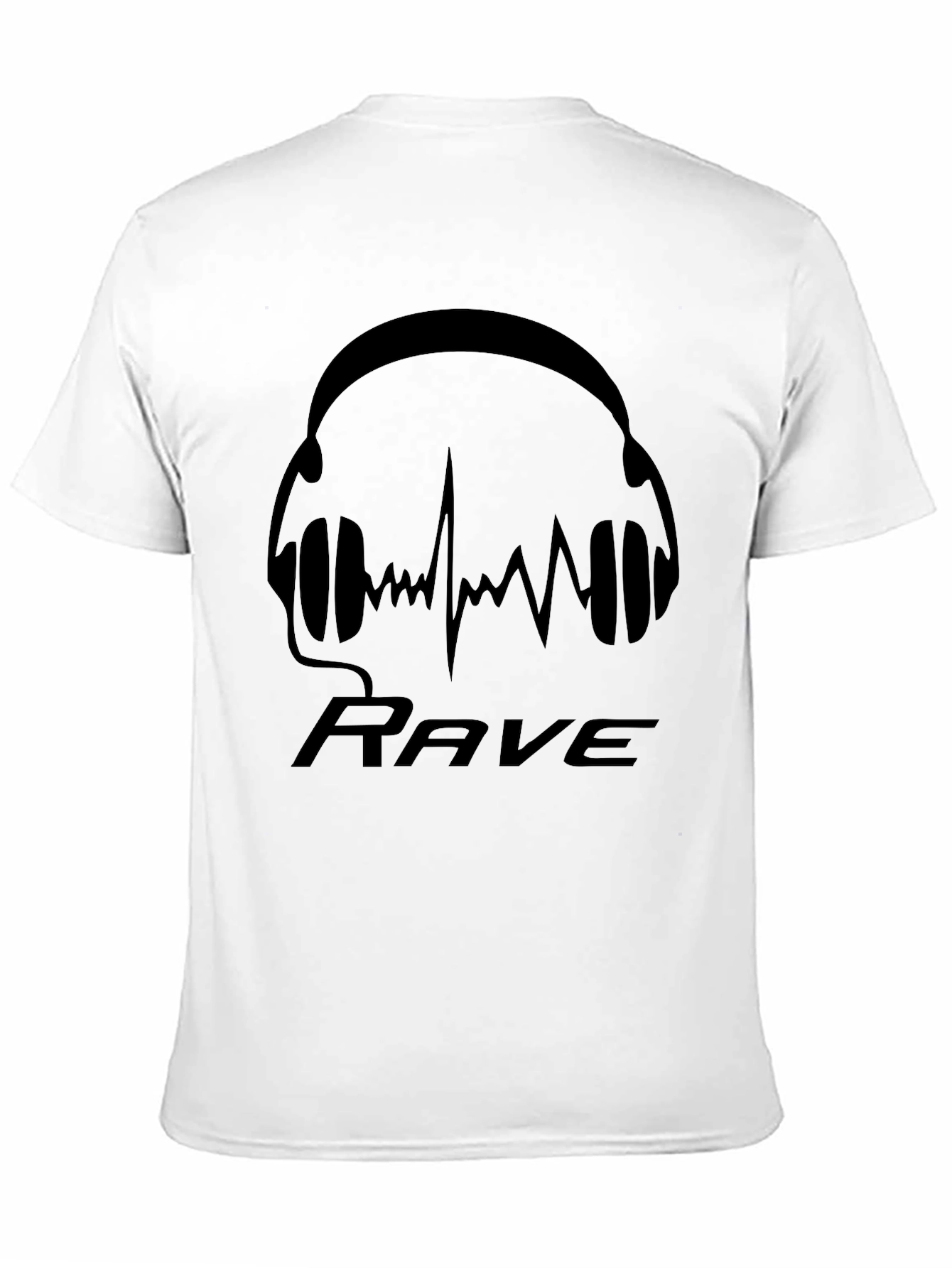 Rave Headphones Graphic T-Shirt - Black