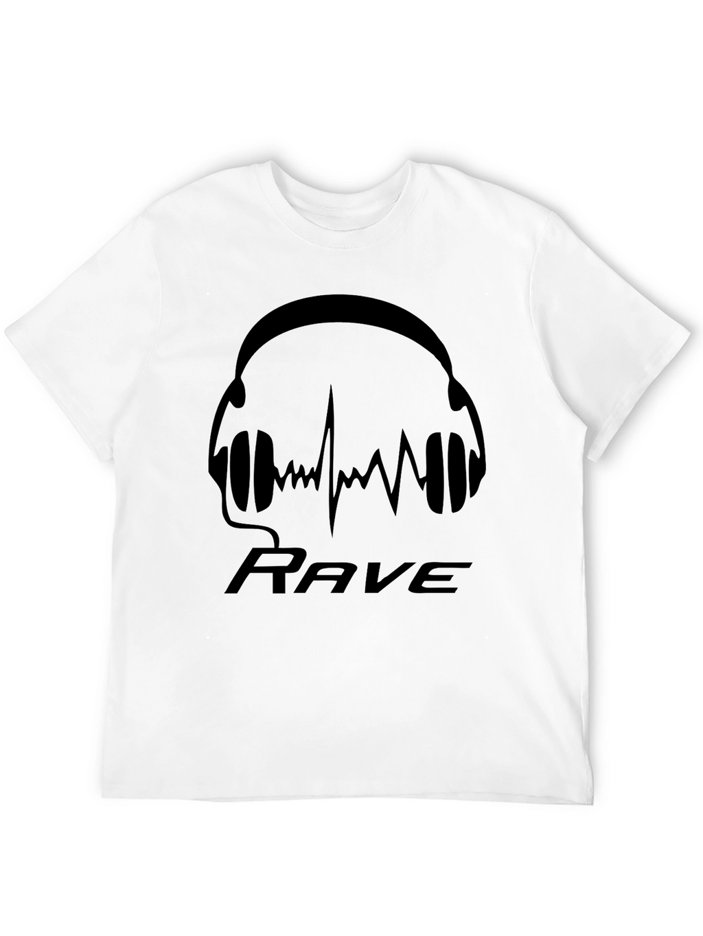 Rave Headphones Graphic T-Shirt - Black