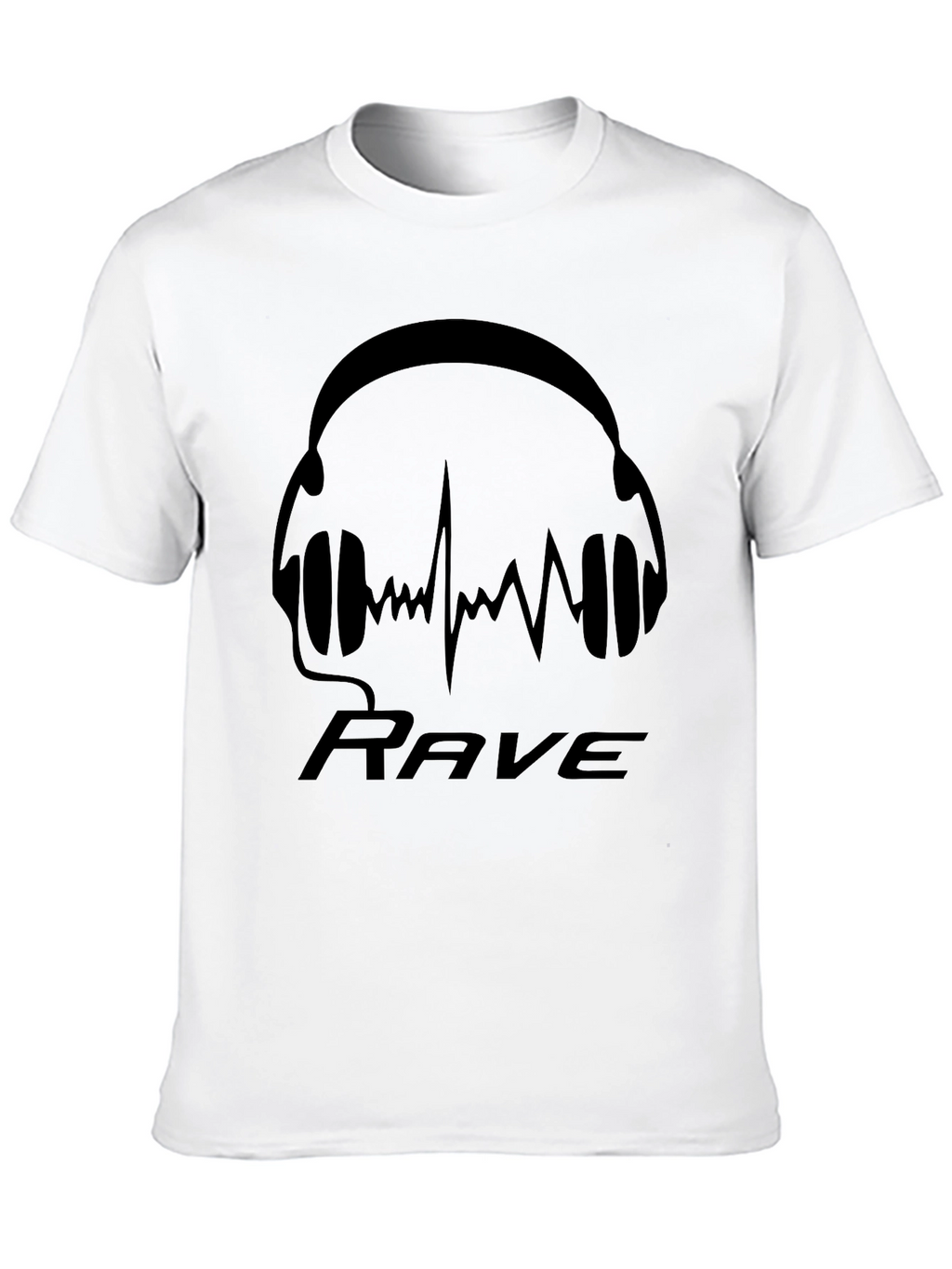 Rave Headphones Graphic T-Shirt - Black