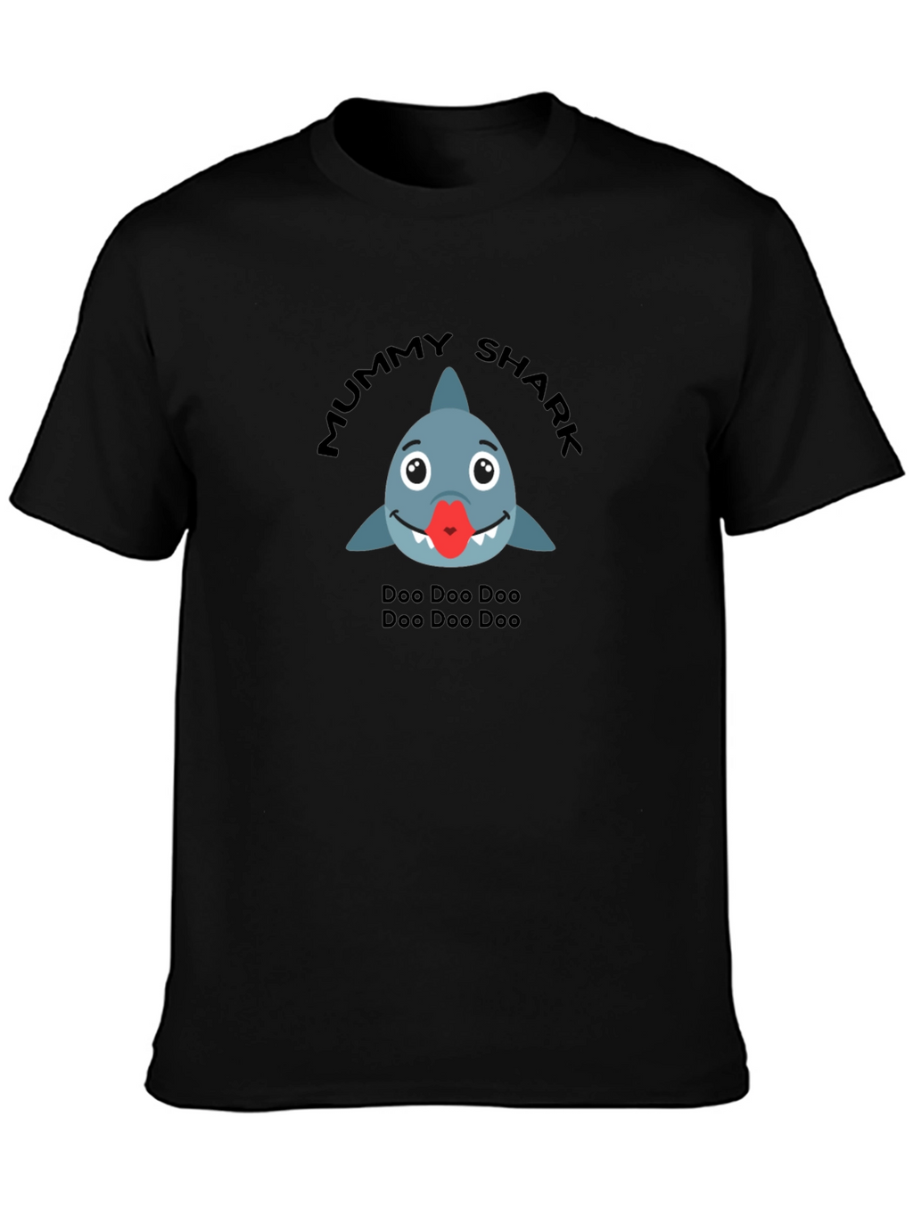 Mummy Shark Black T-Shirt
