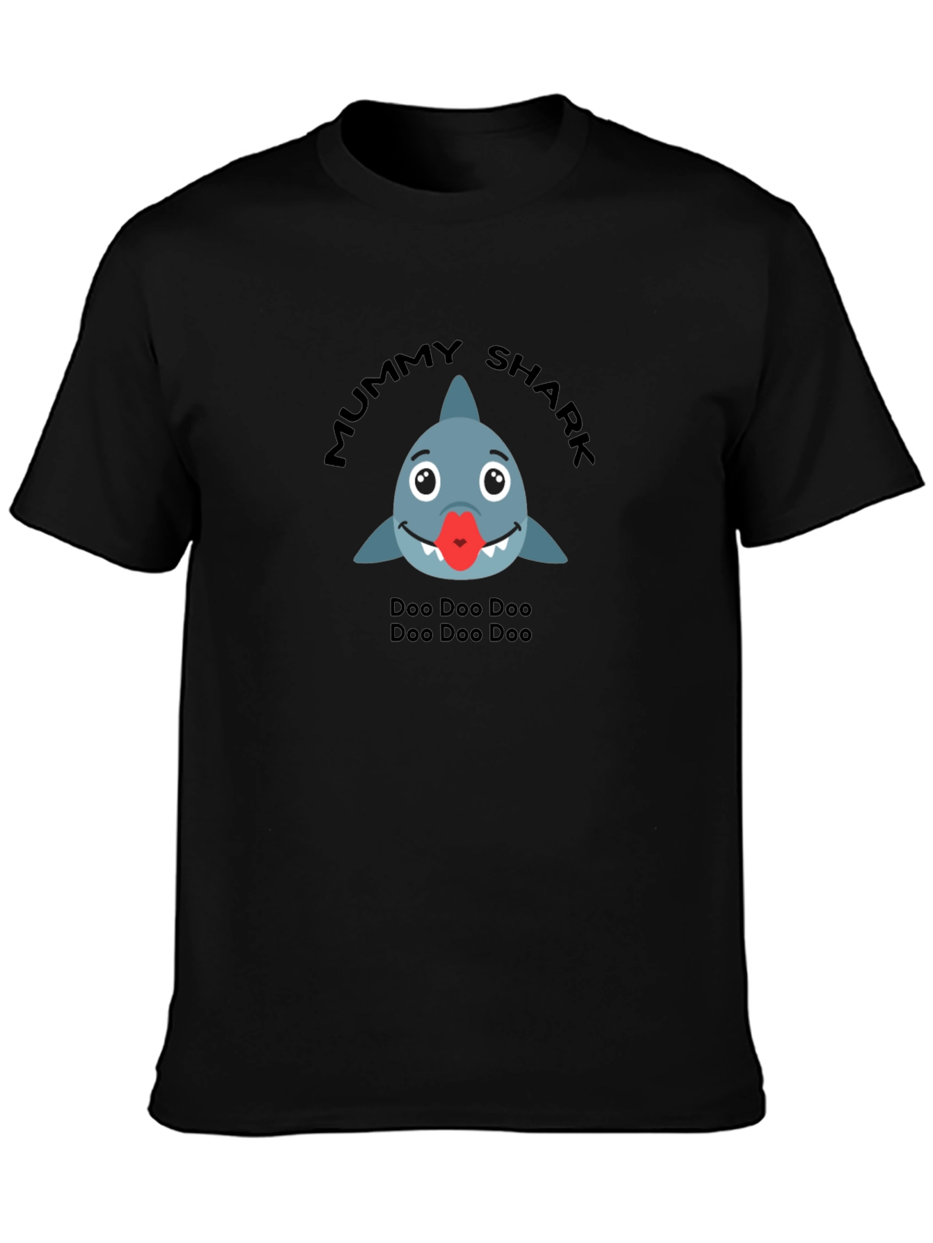 Mummy Shark Black T-Shirt