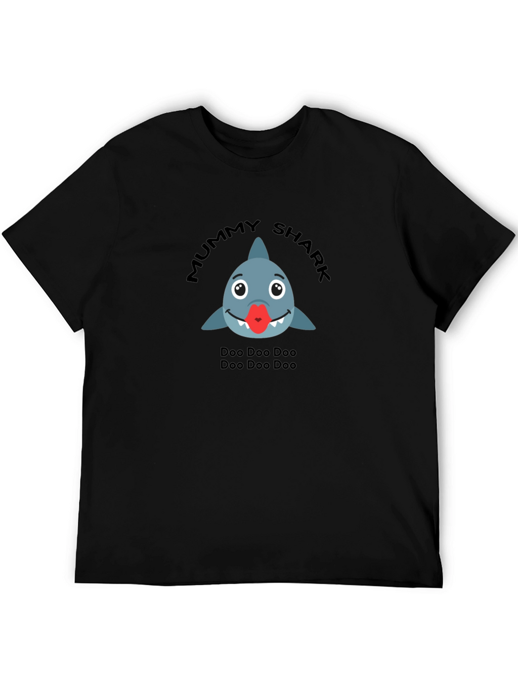 Mummy Shark Black T-Shirt