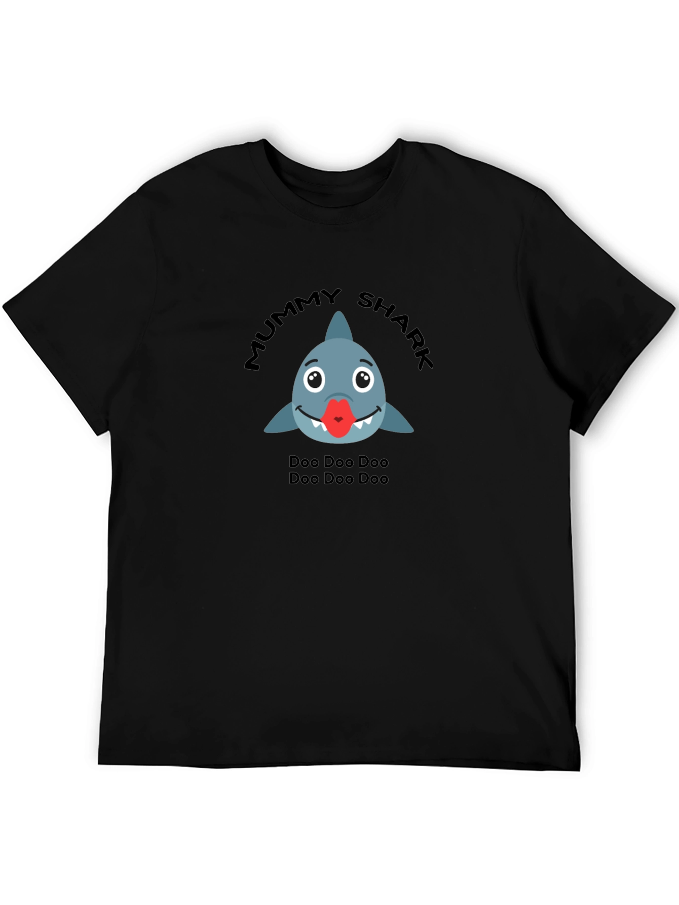 Mummy Shark Black T-Shirt