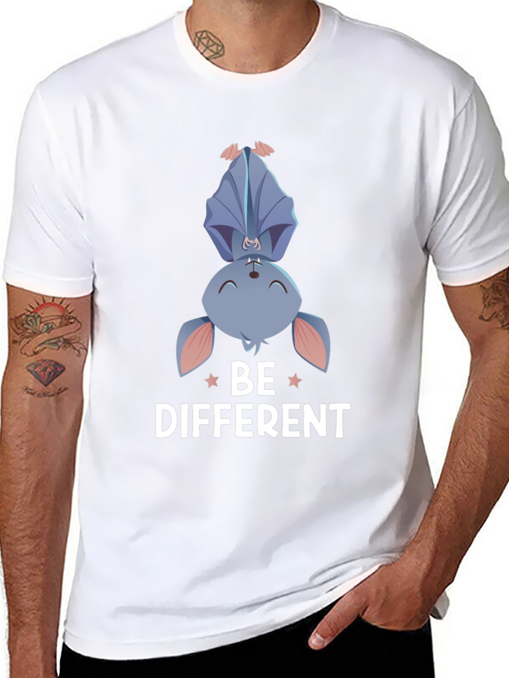 Be Different Bat Graphic T-Shirt