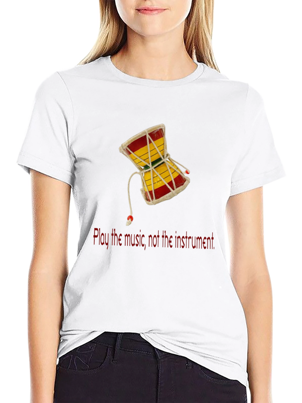 Play the Music T-Shirt - Damaru Drum Graphic Tee