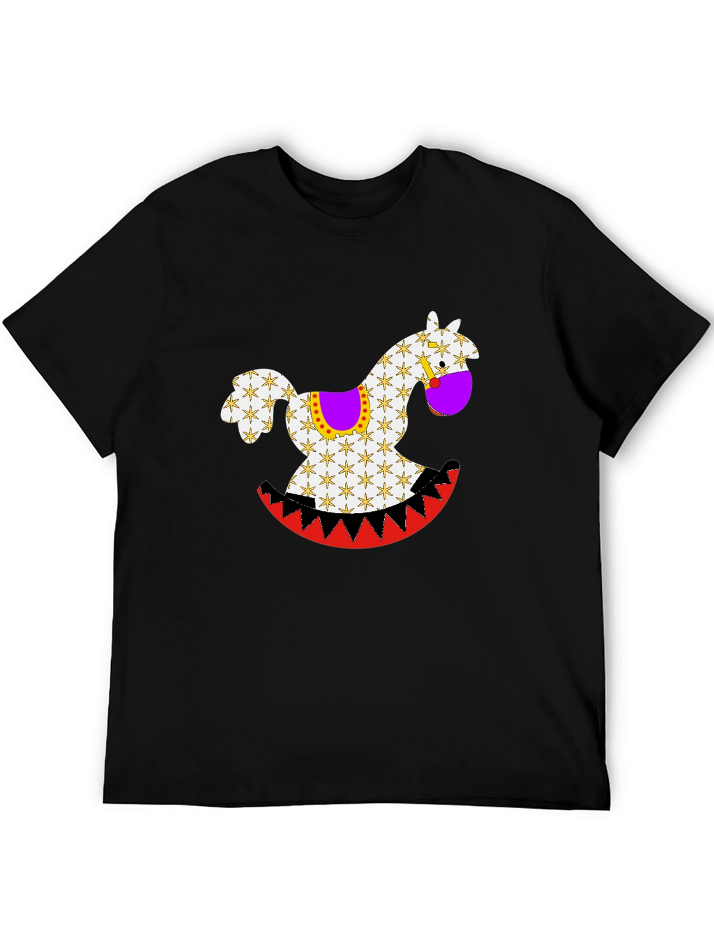 Rocking Horse Graphic Tee - Black Casual Shirt