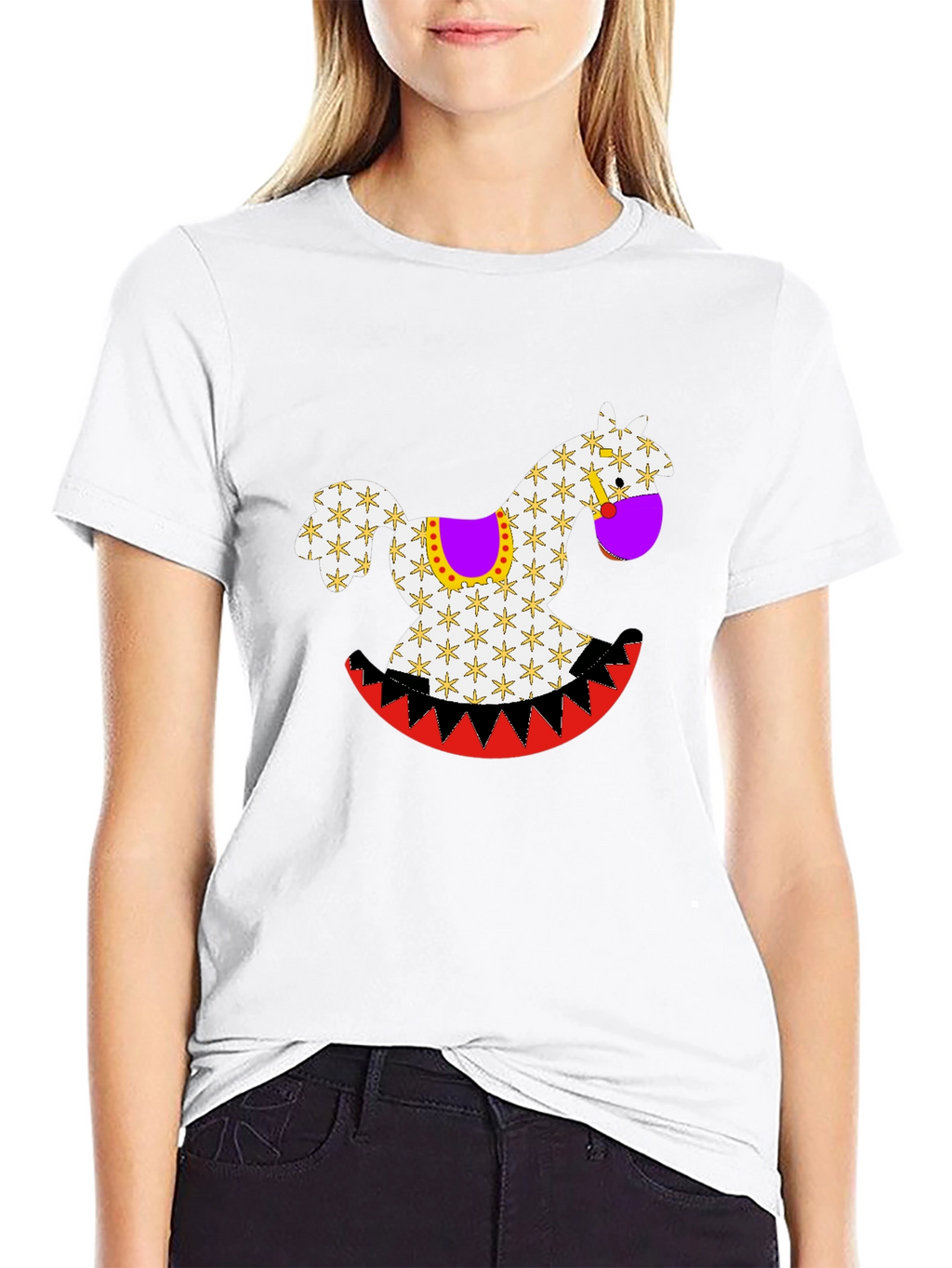 Rocking Horse Graphic Tee - Black Casual Shirt