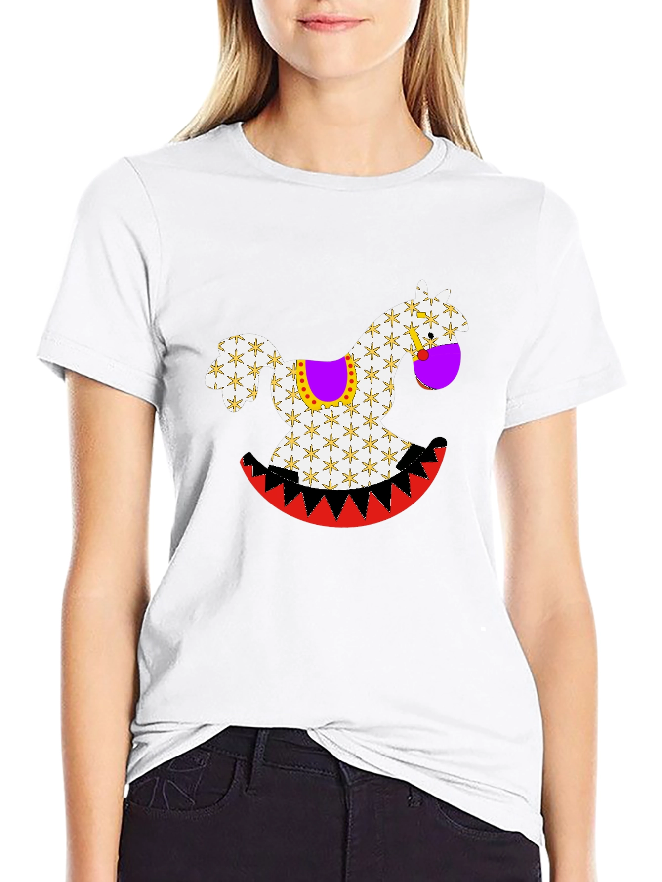 Rocking Horse Graphic Tee - Black Casual Shirt