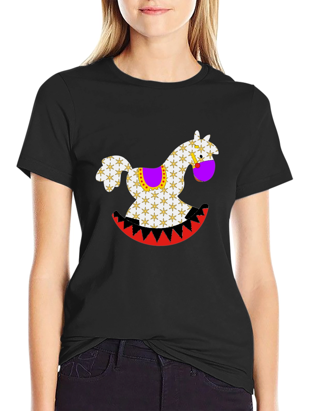 Rocking Horse Graphic Tee - Black Casual Shirt
