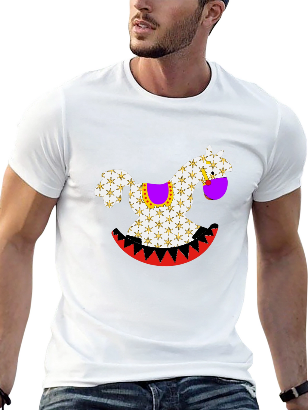 Rocking Horse Graphic Tee - Black Casual Shirt