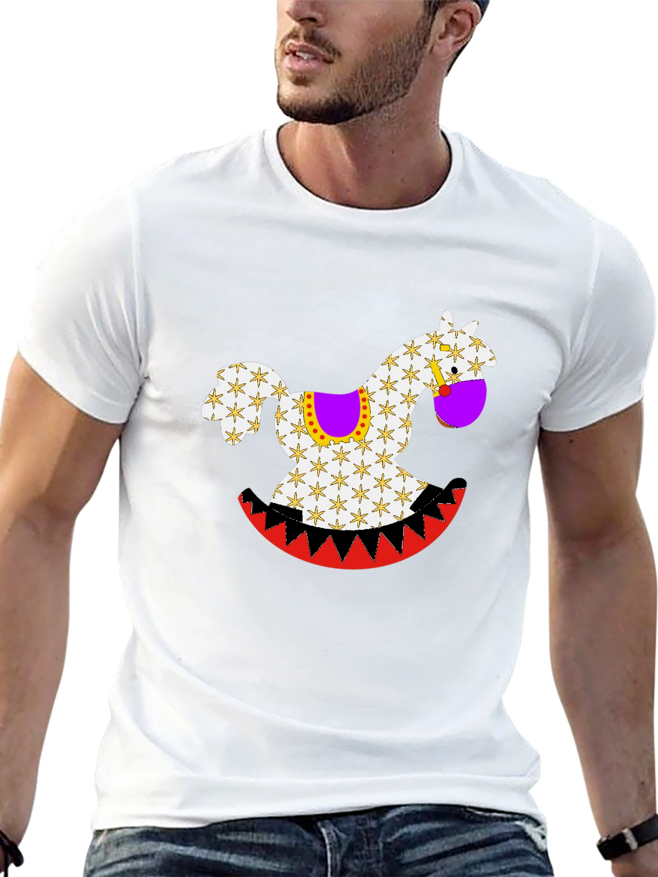 Rocking Horse Graphic Tee - Black Casual Shirt