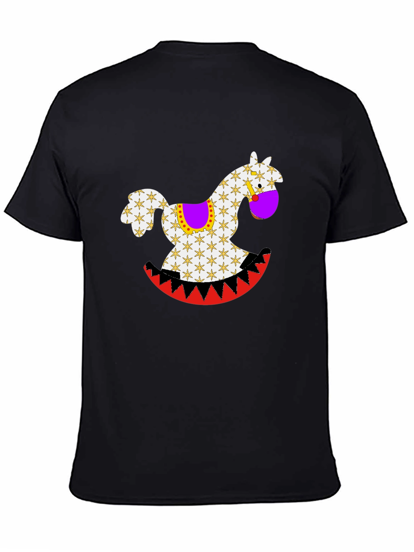 Rocking Horse Graphic Tee - Black Casual Shirt