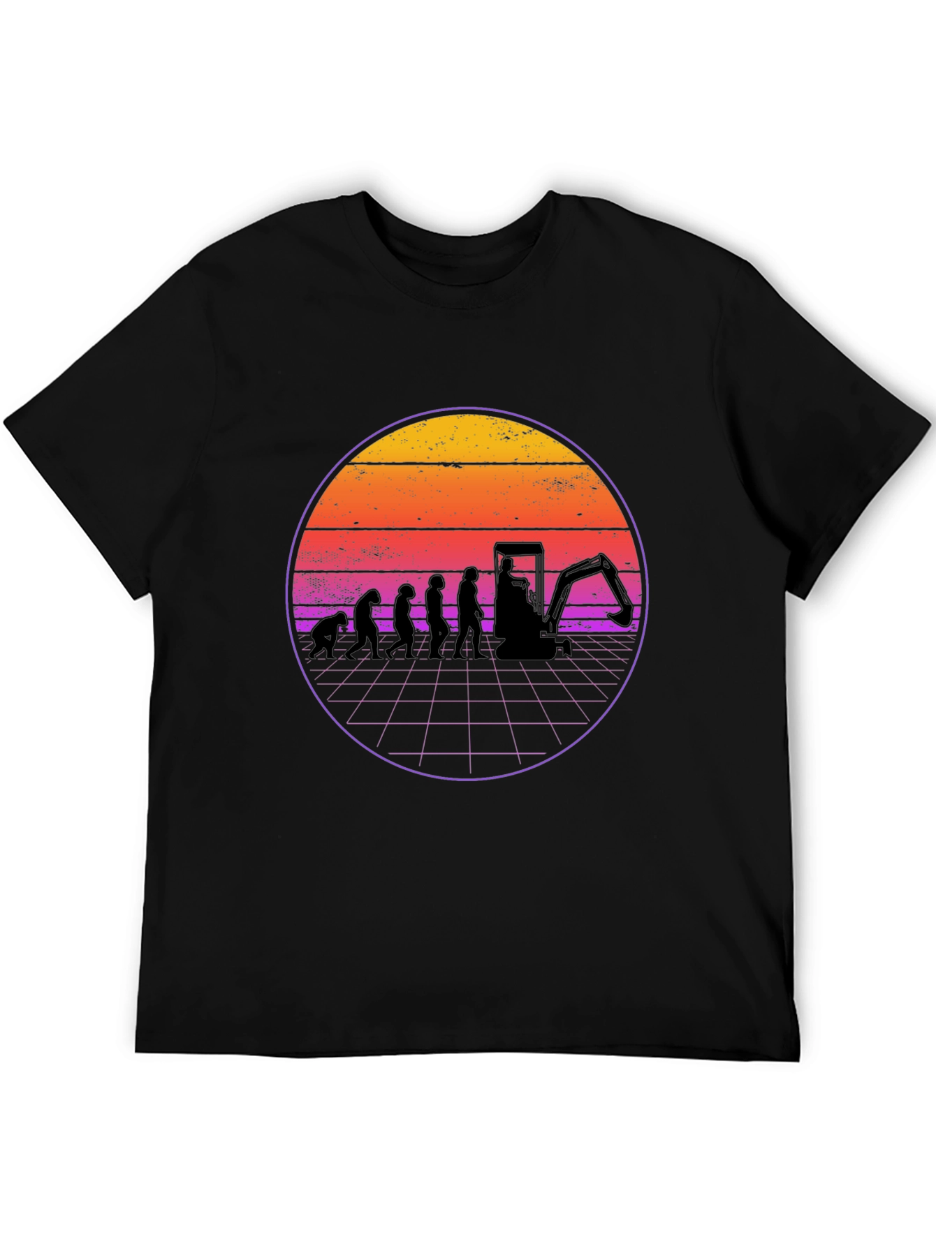 Evolution Excavator T-Shirt - Black Cotton Blend