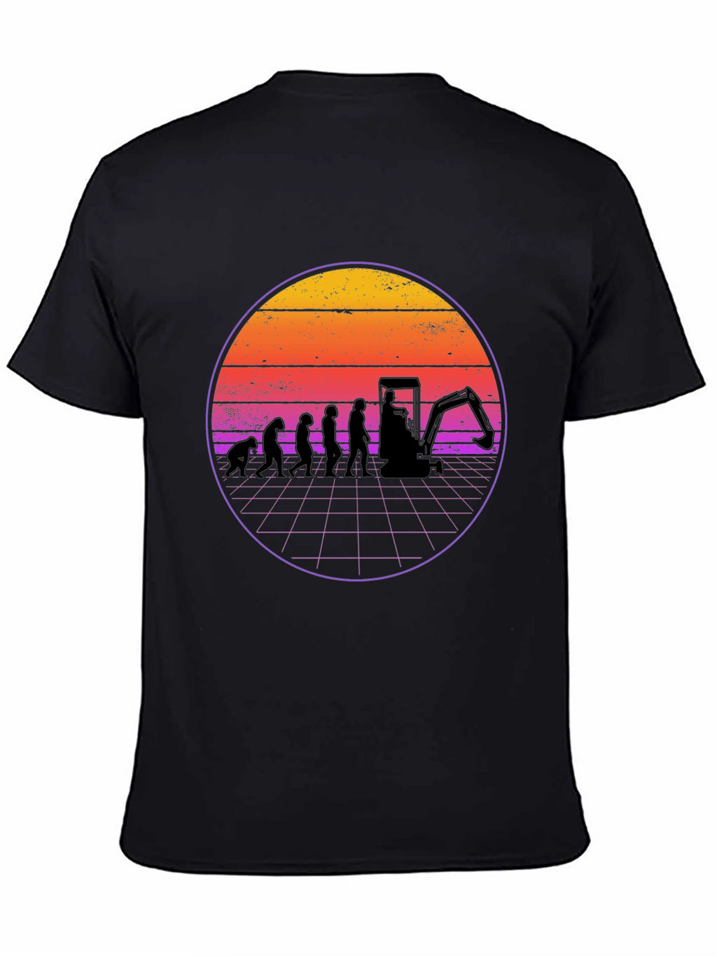 Evolution Excavator T-Shirt - Black Cotton Blend