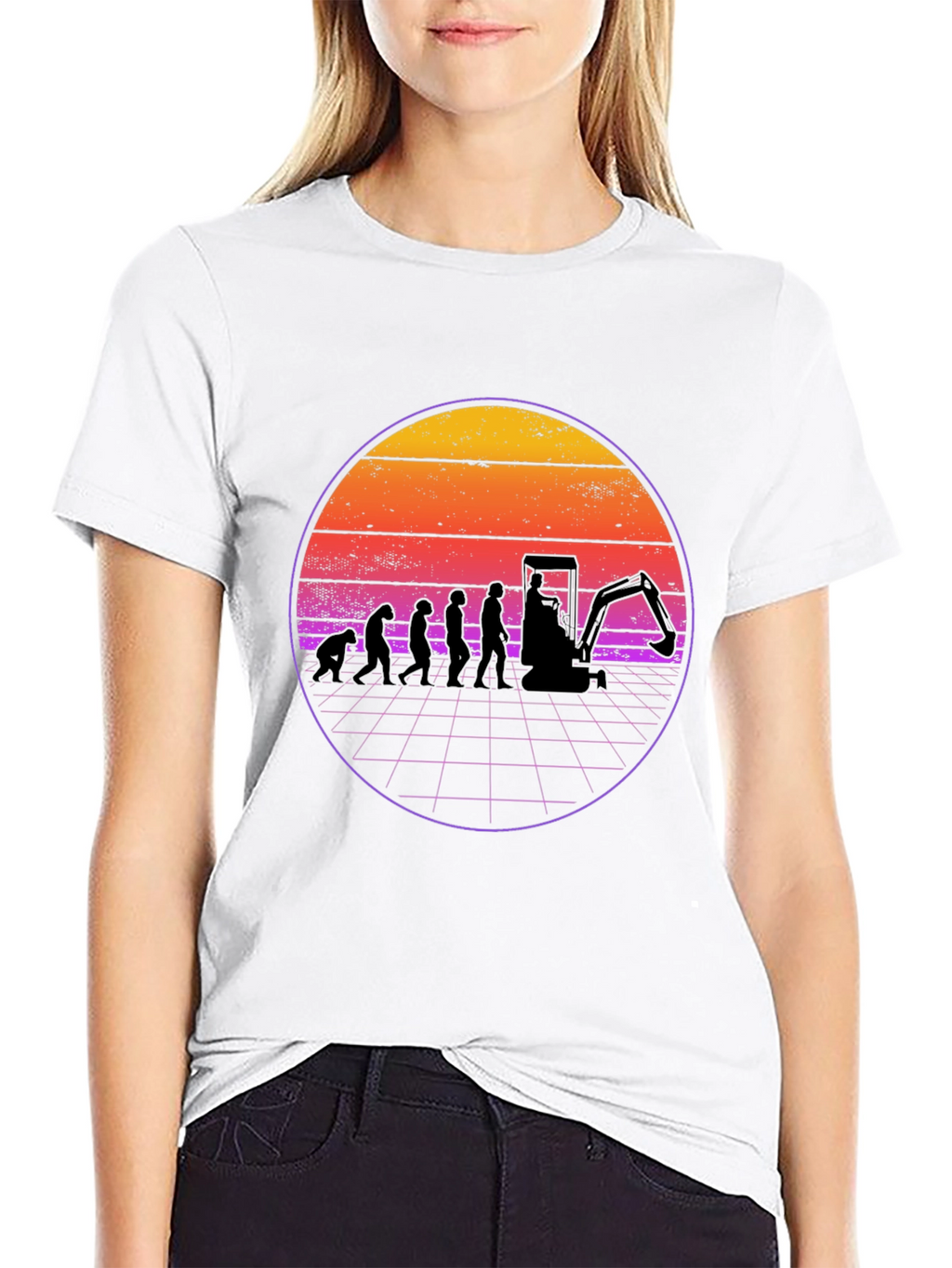 Evolution Excavator T-Shirt - Black Cotton Blend