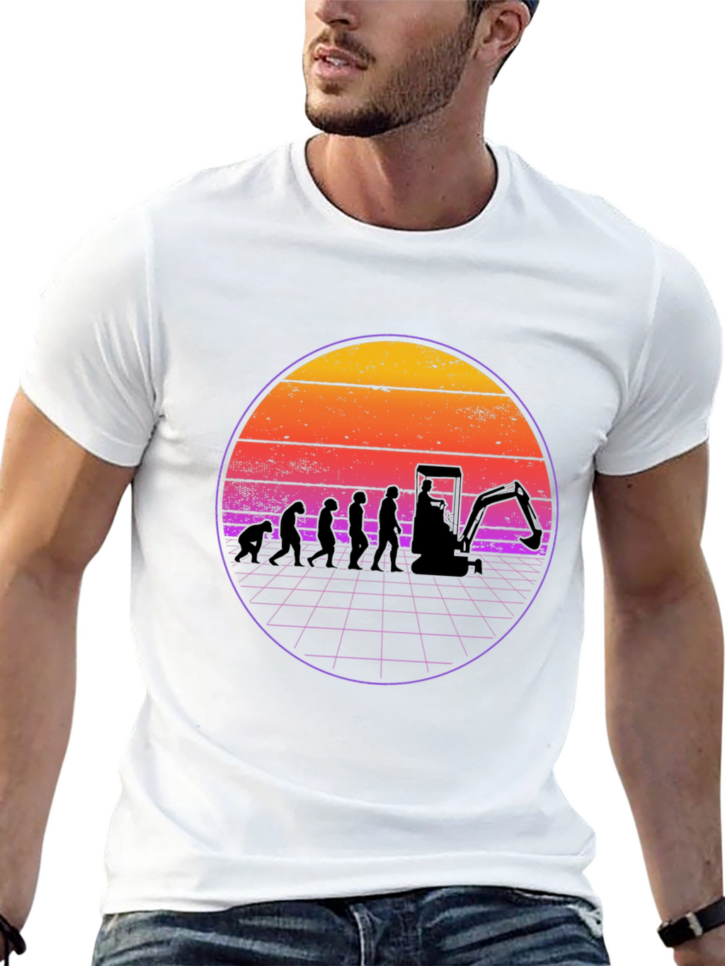 Evolution Excavator T-Shirt - Black Cotton Blend