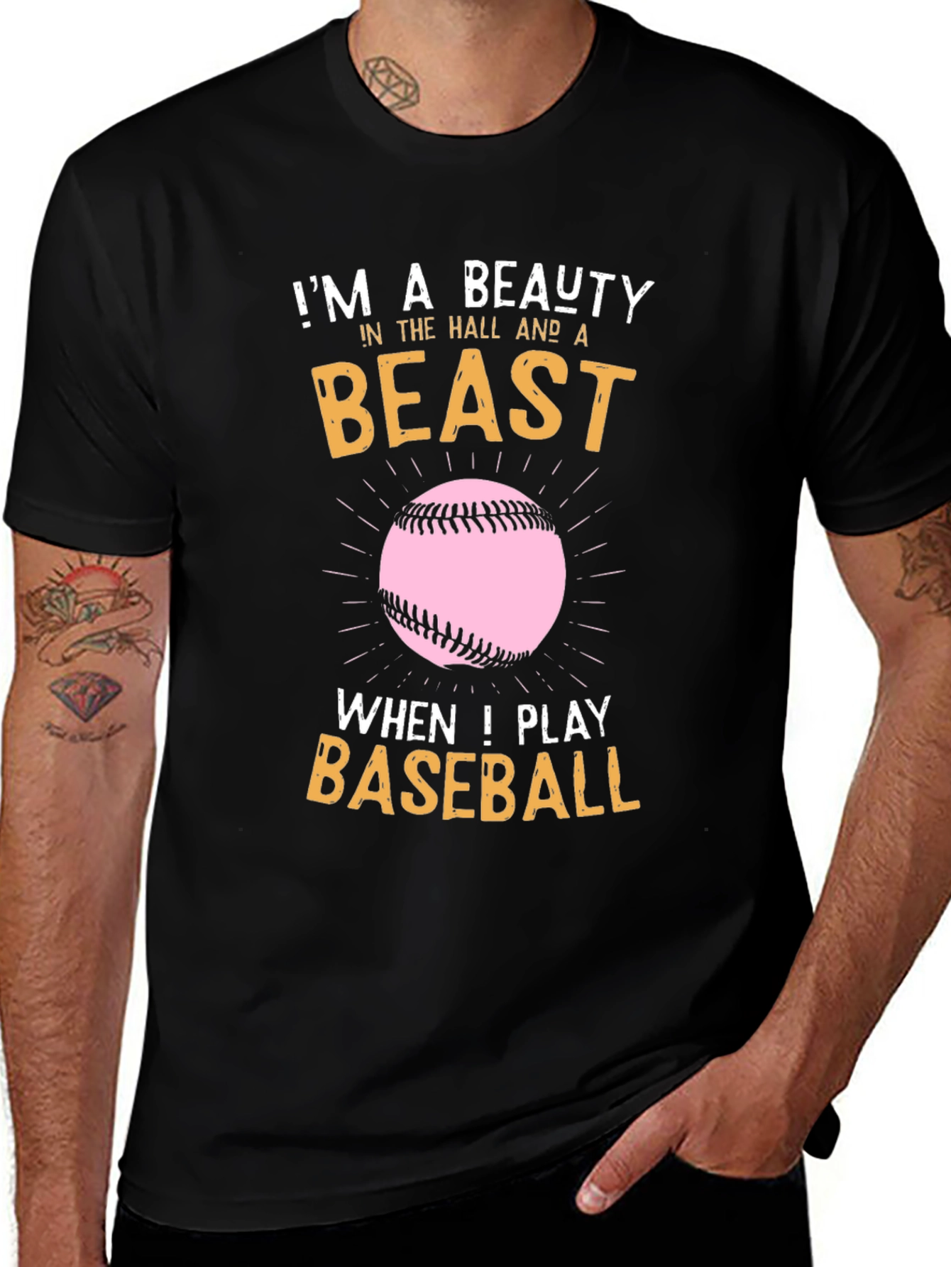 Beauty & Beast Baseball Graphic Tee