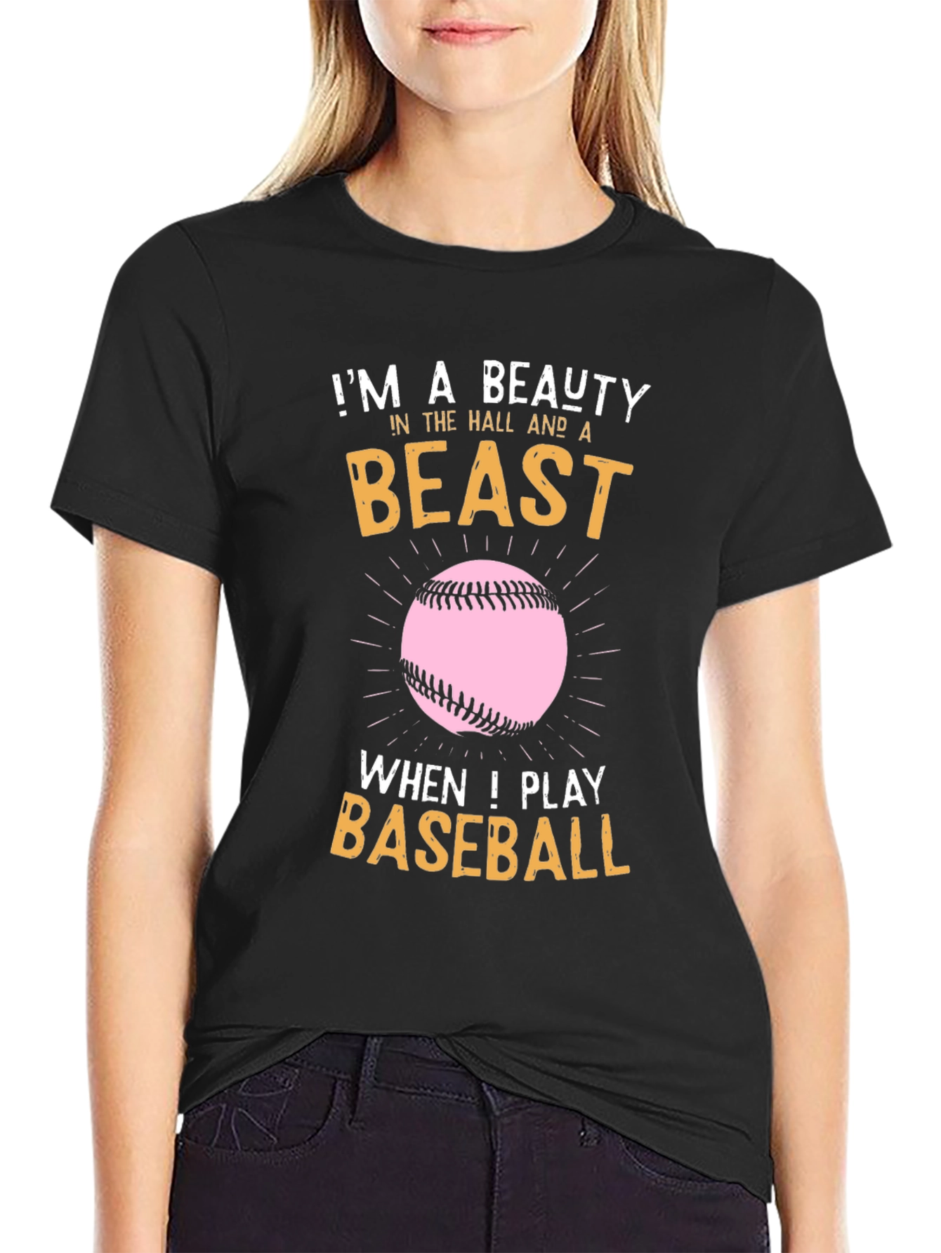 Beauty & Beast Baseball Graphic Tee