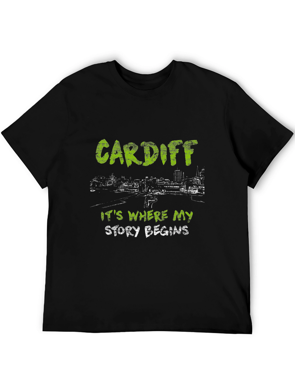 Cardiff Story Begins Black T-Shirt