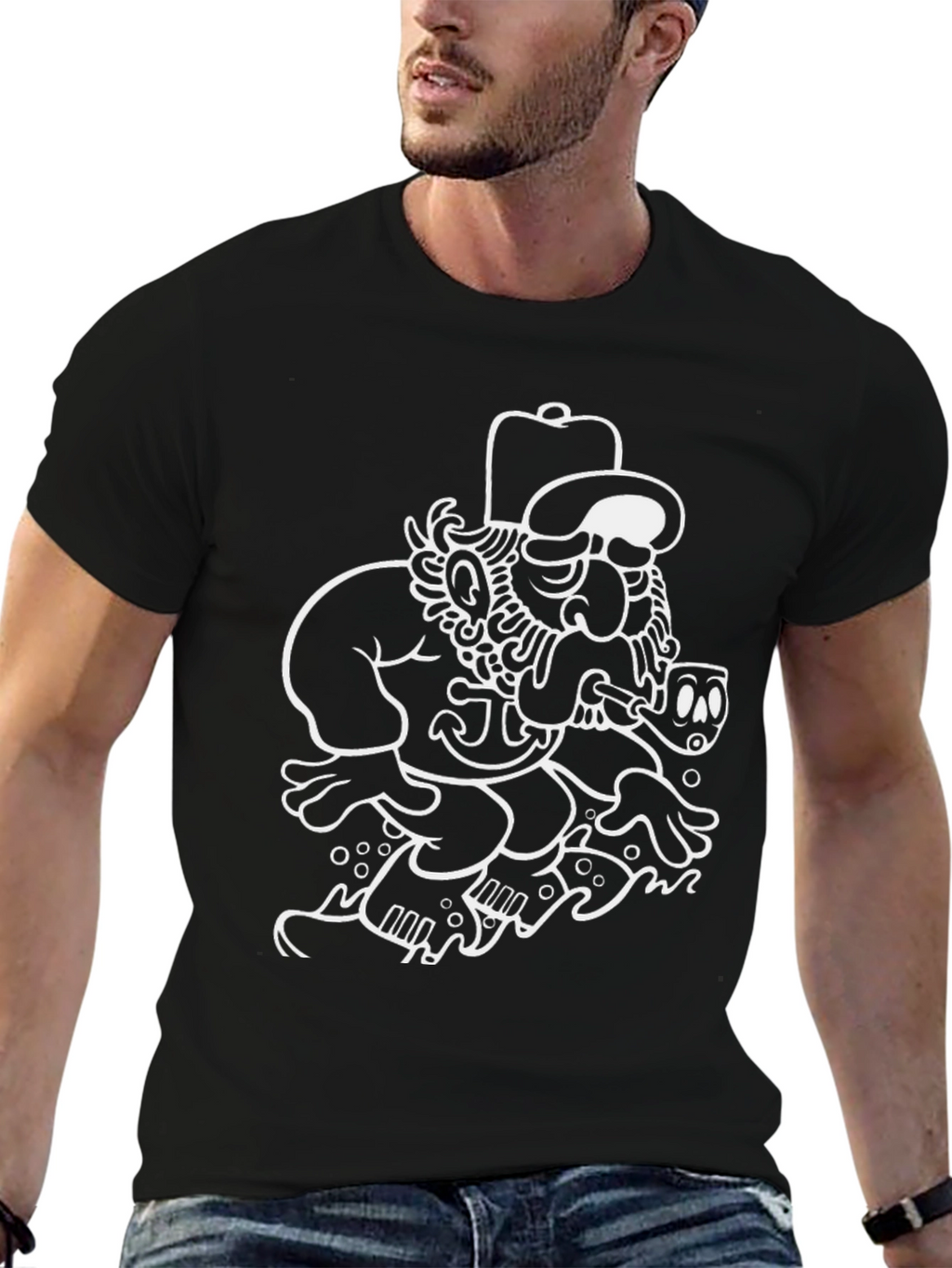 Nautical Sailor Cartoon Graphic T-Shirt