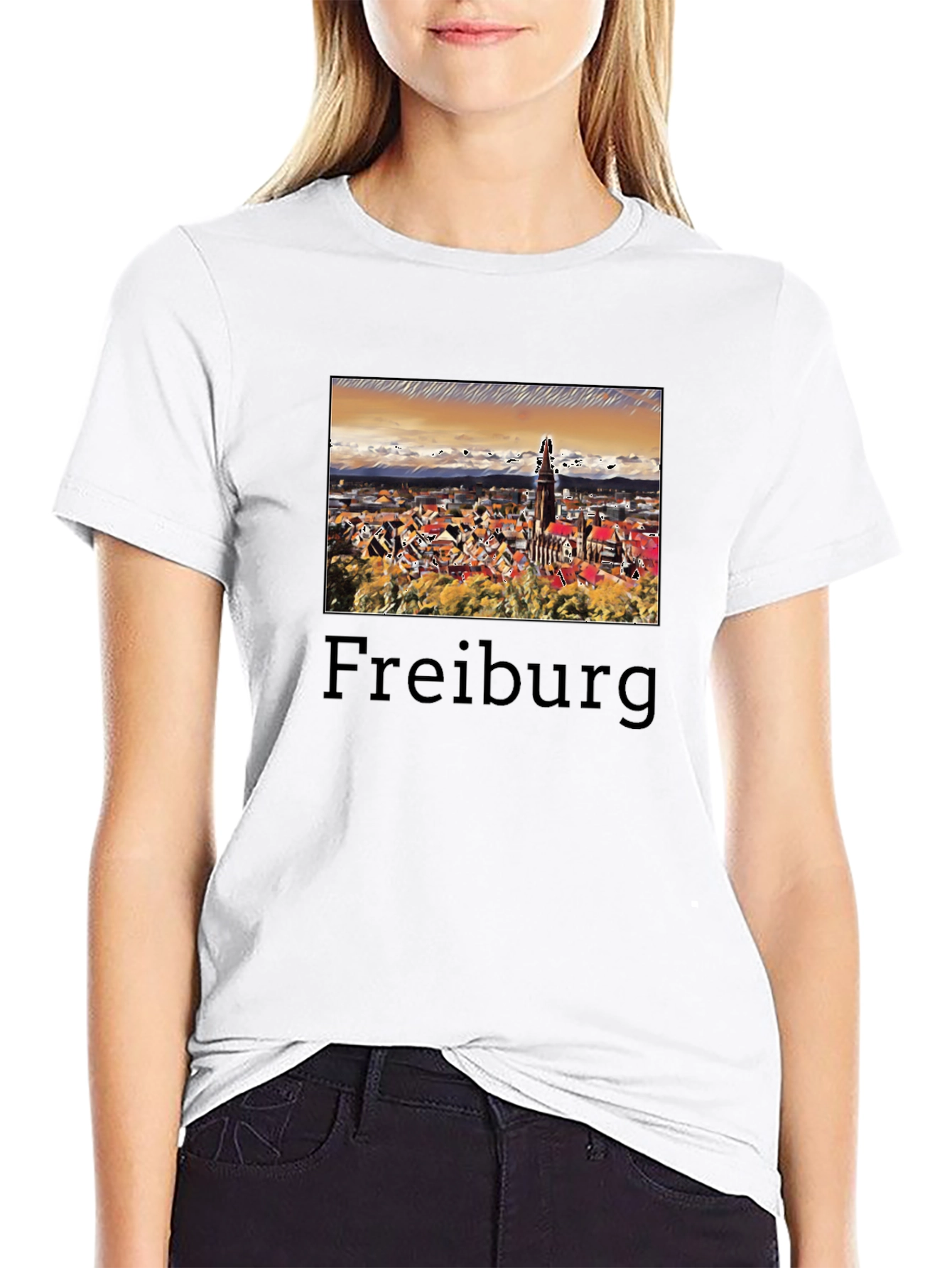 Freiburg Germany Cityscape Graphic T-Shirt