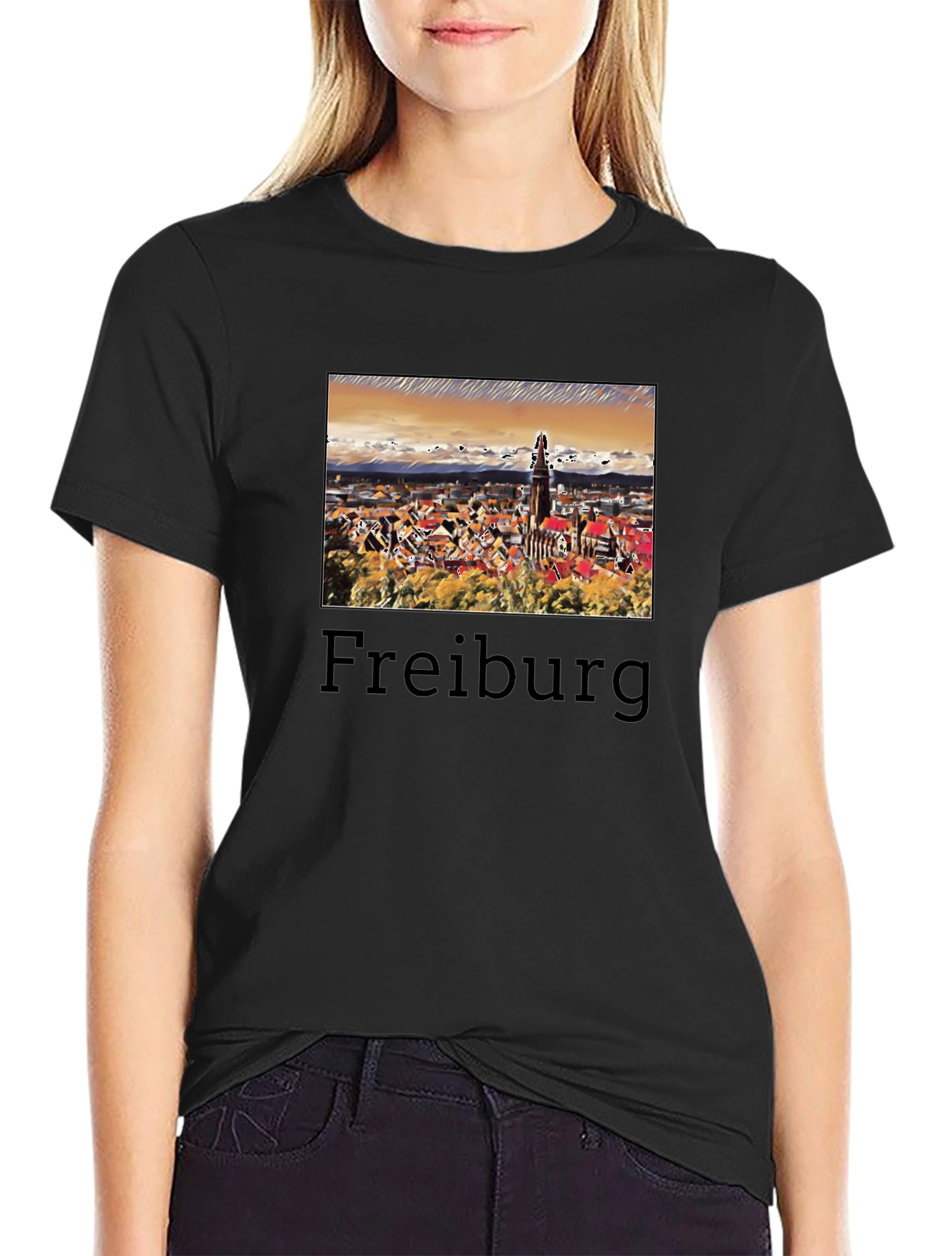 Freiburg Germany Cityscape Graphic T-Shirt