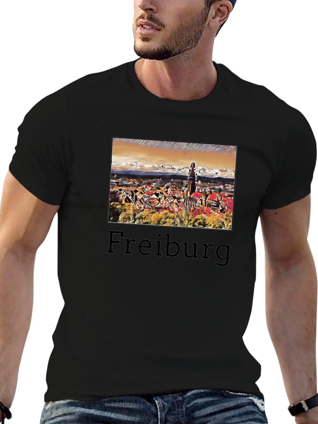 Freiburg Germany Cityscape Graphic T-Shirt