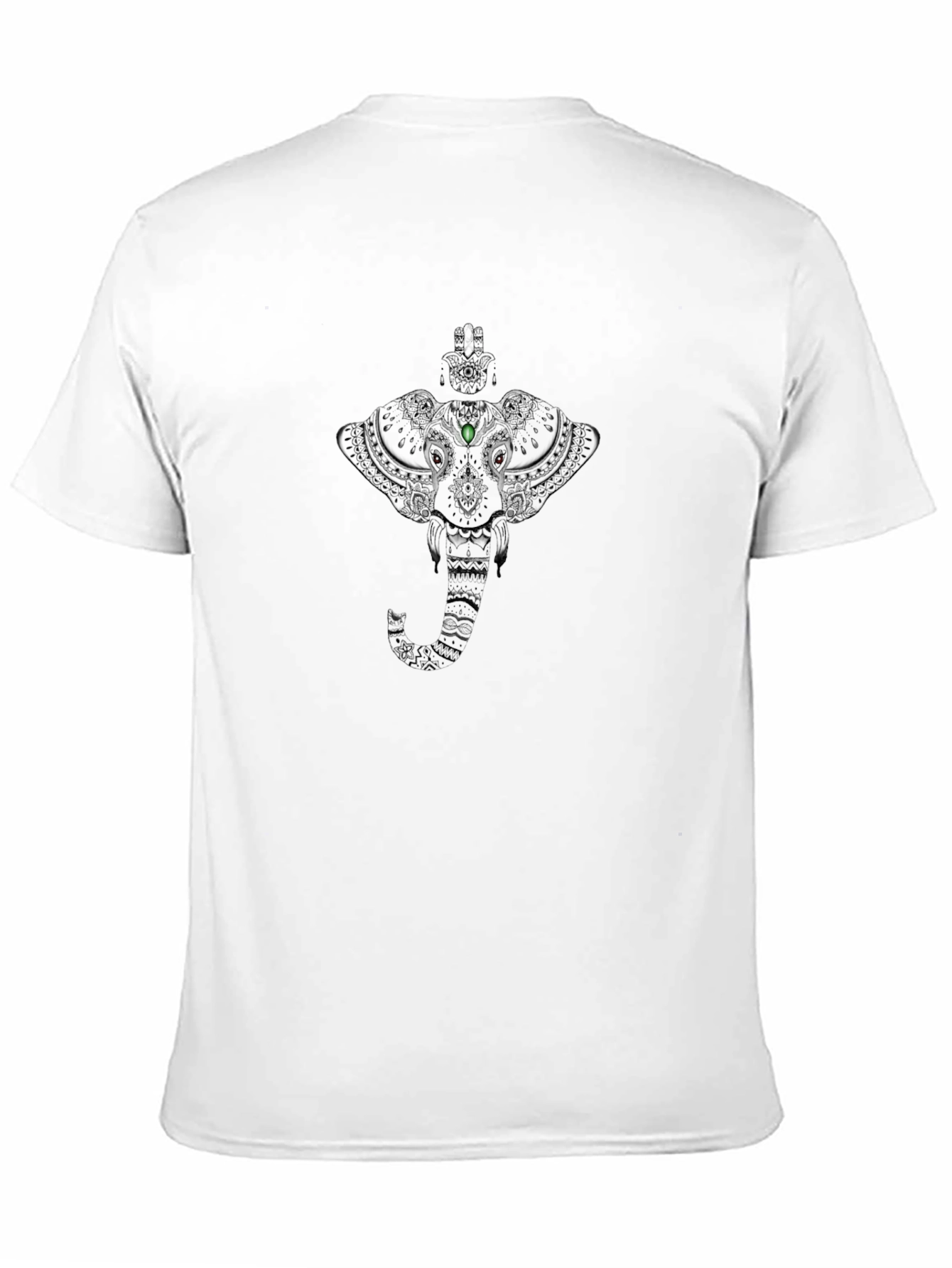 Elephant Graphic Print T-Shirt - Soft Black Cotton Blend