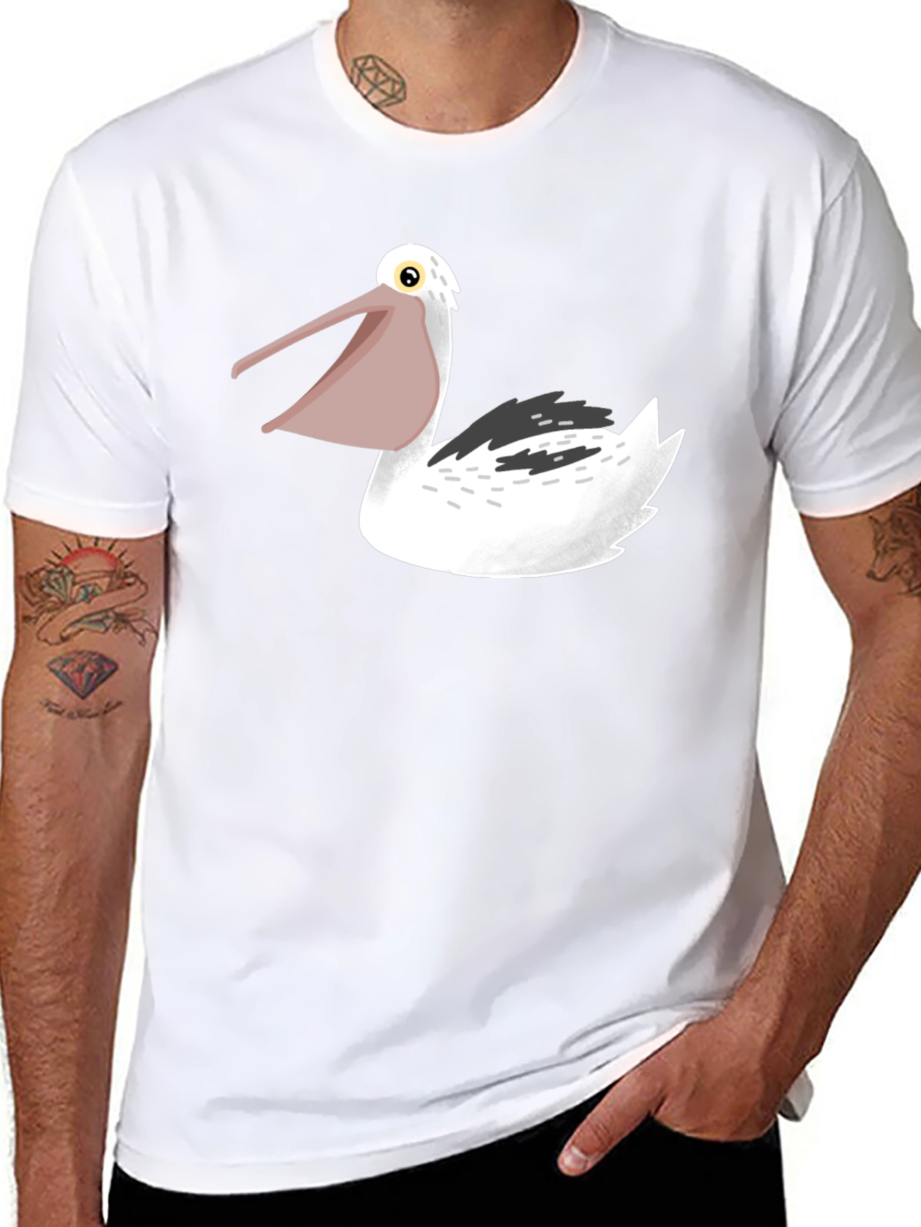 Pelican Graphic Tee - Black Cotton T-Shirt