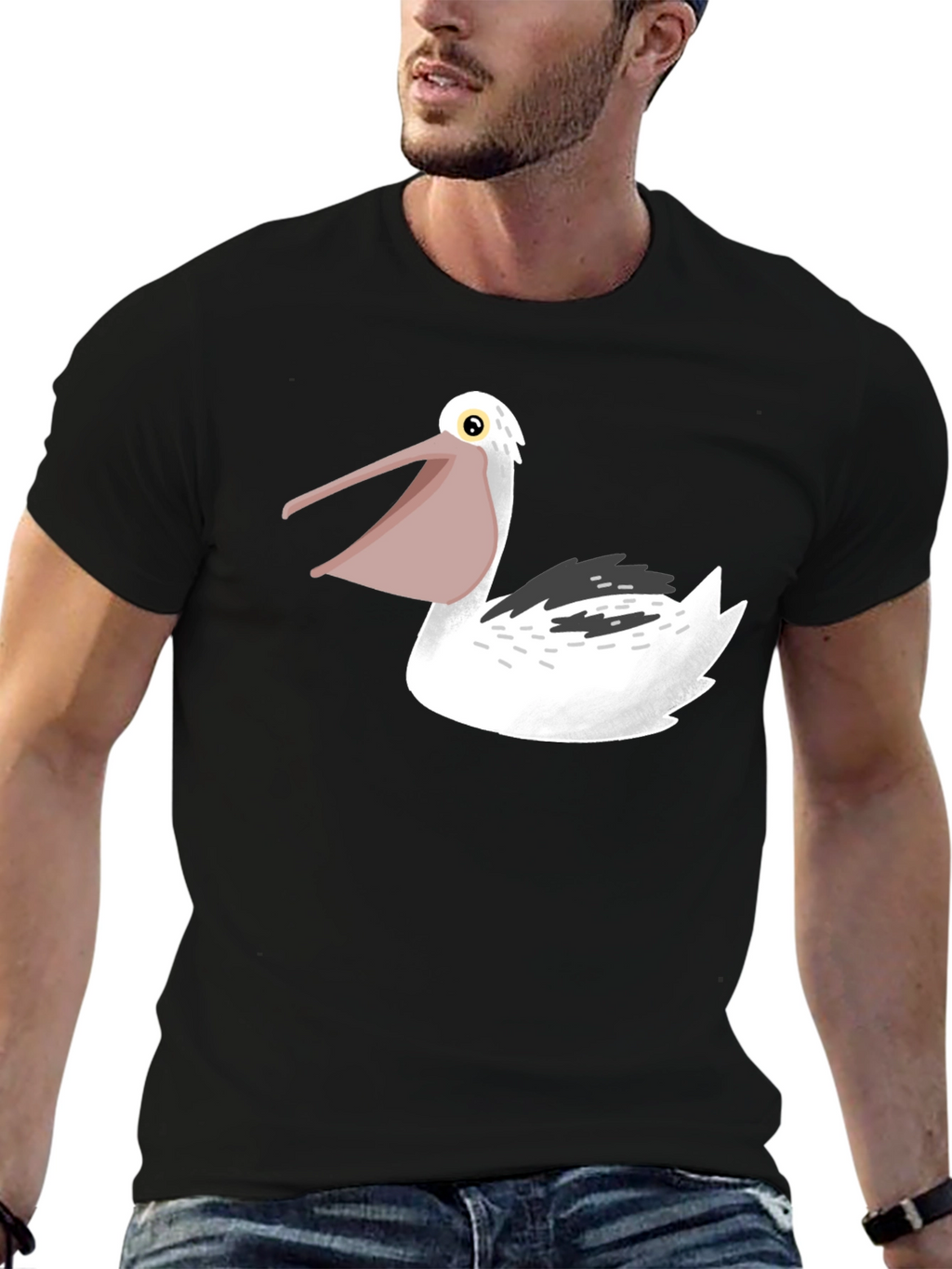 Pelican Graphic Tee - Black Cotton T-Shirt