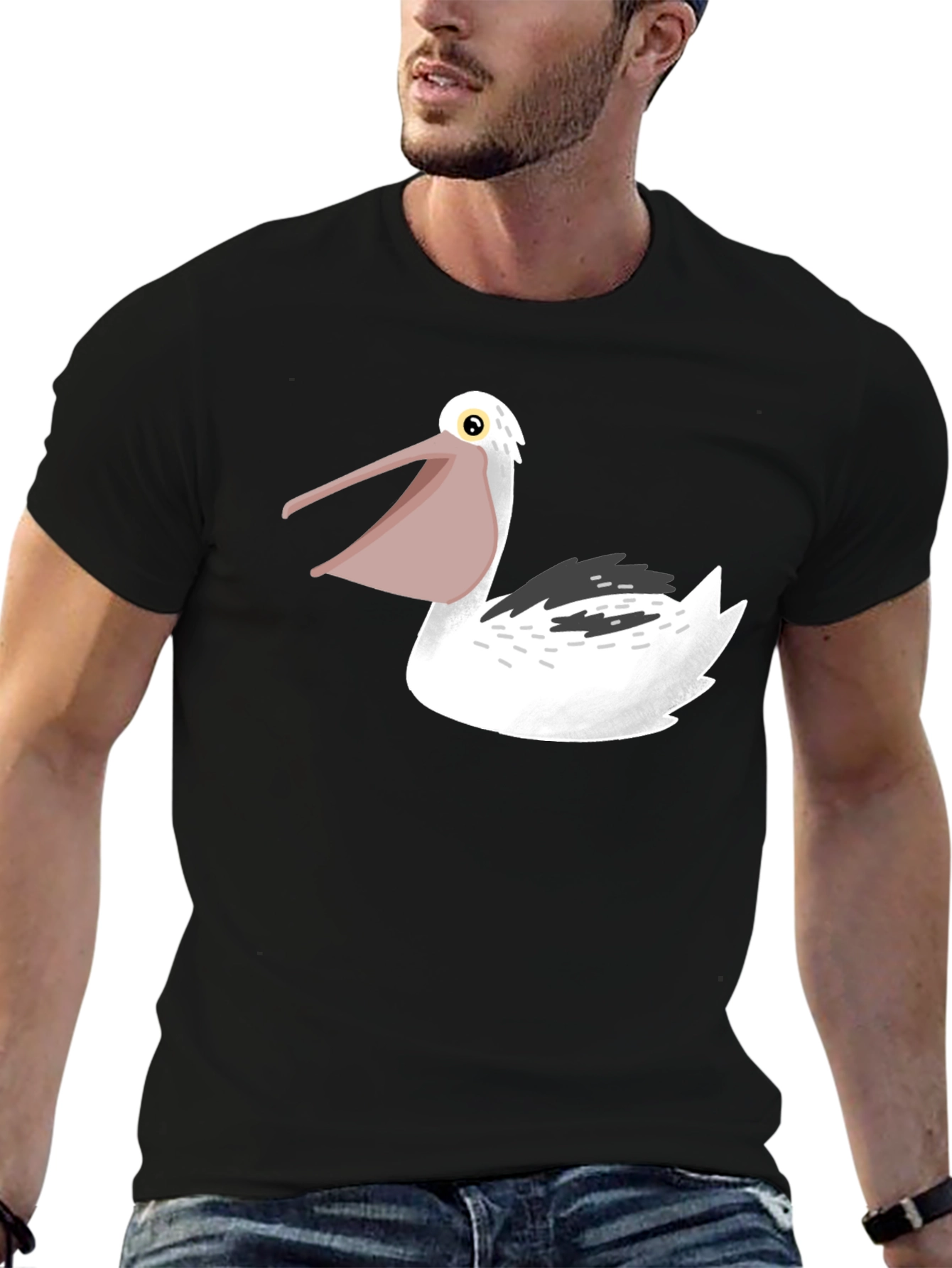 Pelican Graphic Tee - Black Cotton T-Shirt