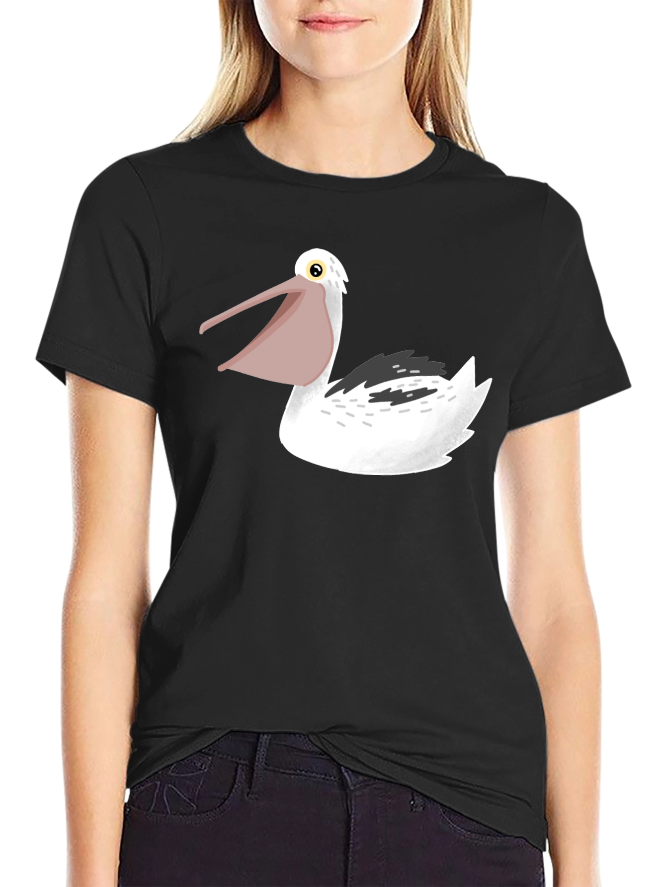 Pelican Graphic Tee - Black Cotton T-Shirt