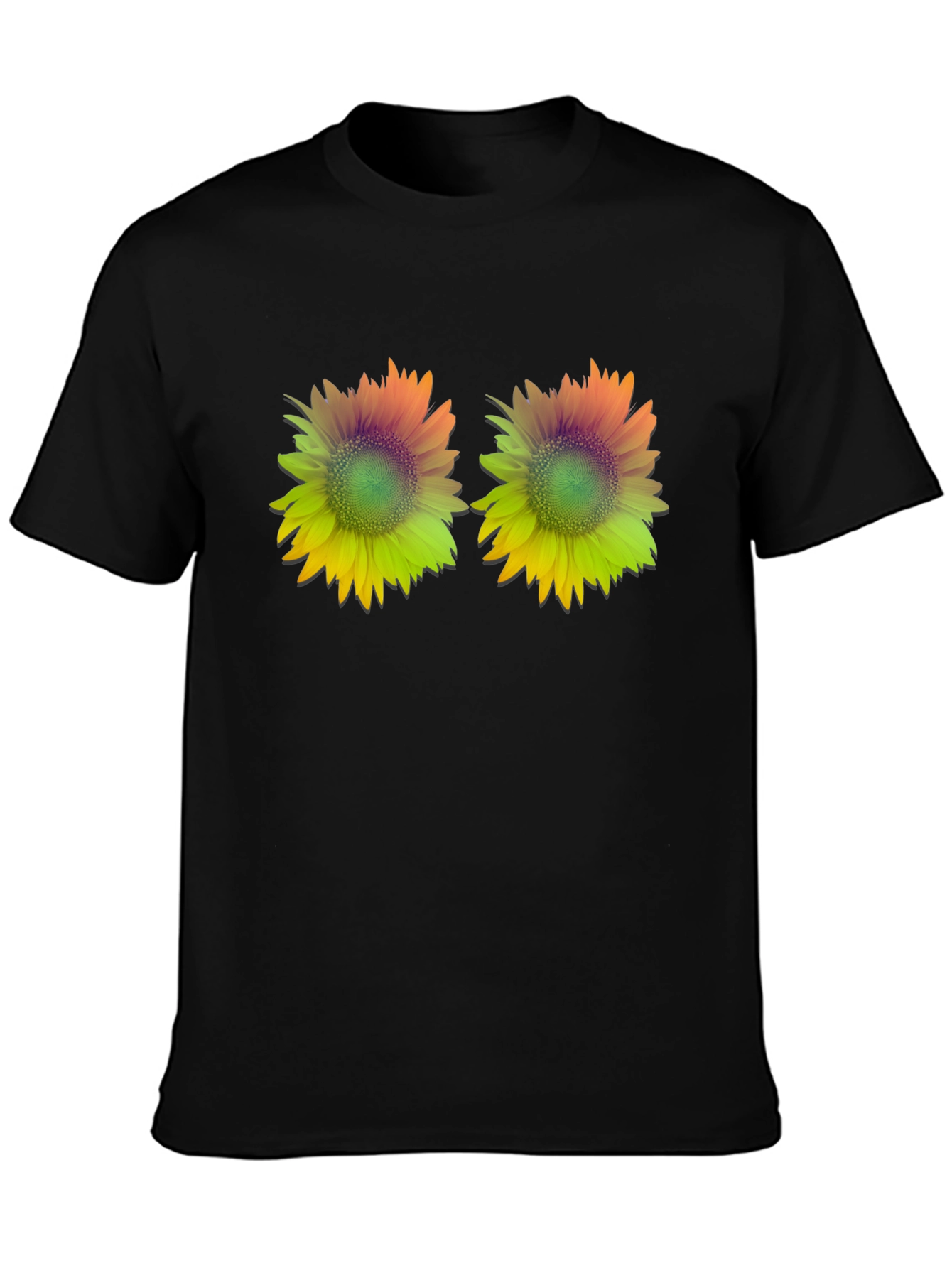 Sunflower Graphic Tee - Stylish Black T-Shirt