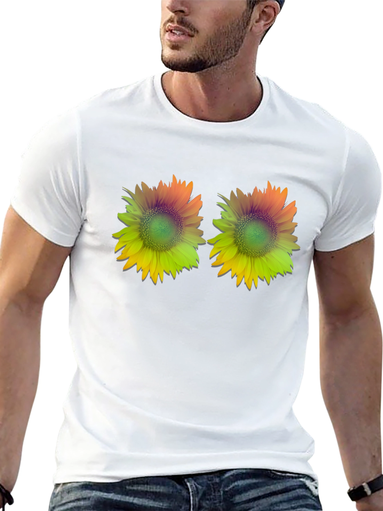 Sunflower Graphic Tee - Stylish Black T-Shirt