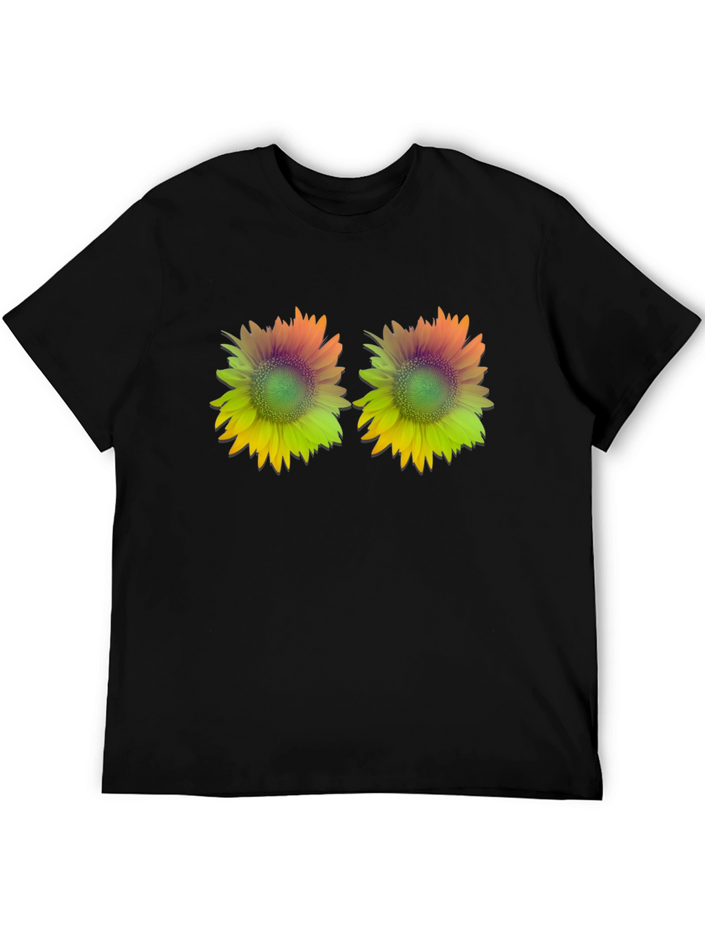 Sunflower Graphic Tee - Stylish Black T-Shirt