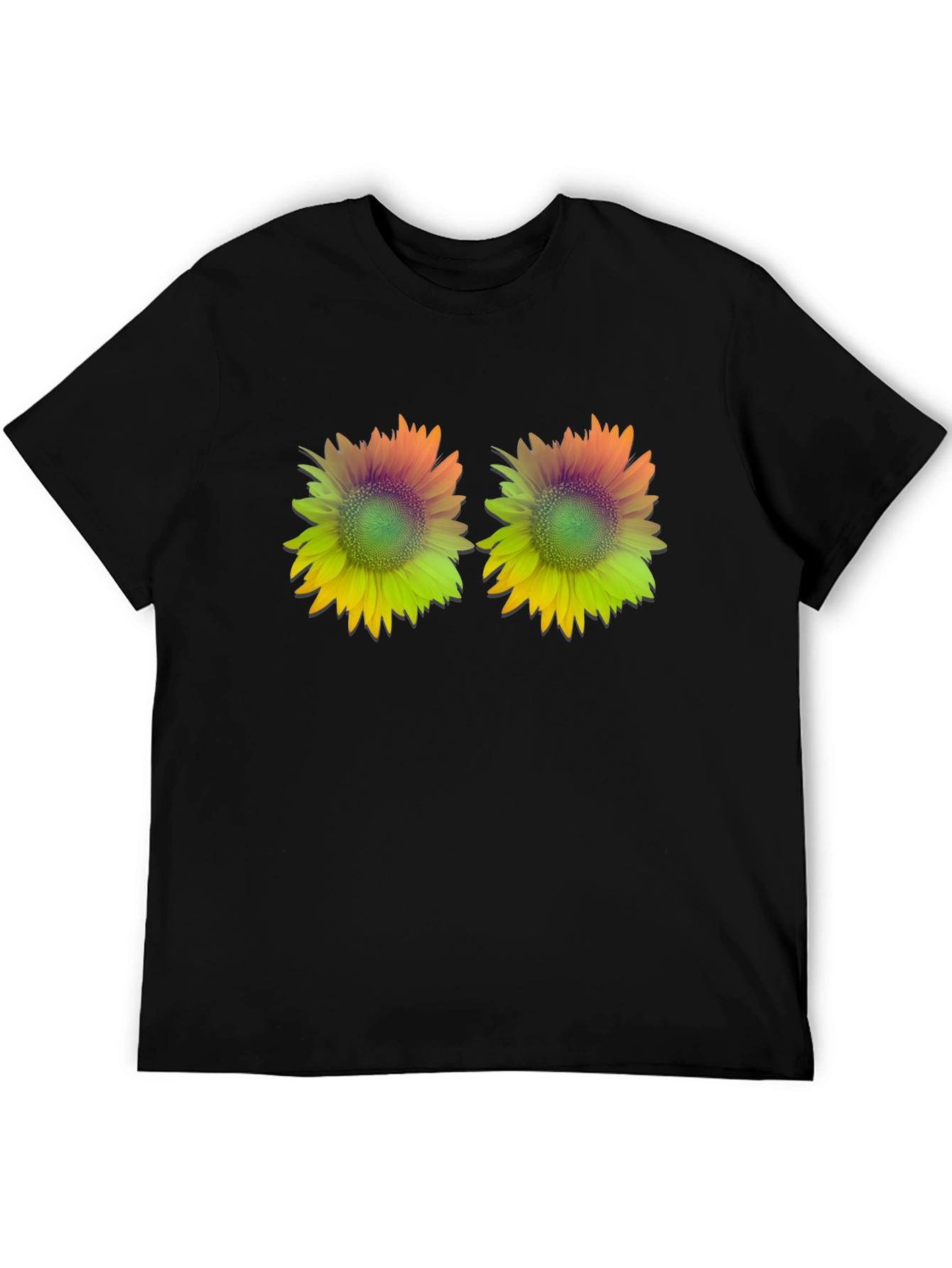 Sunflower Graphic Tee - Stylish Black T-Shirt