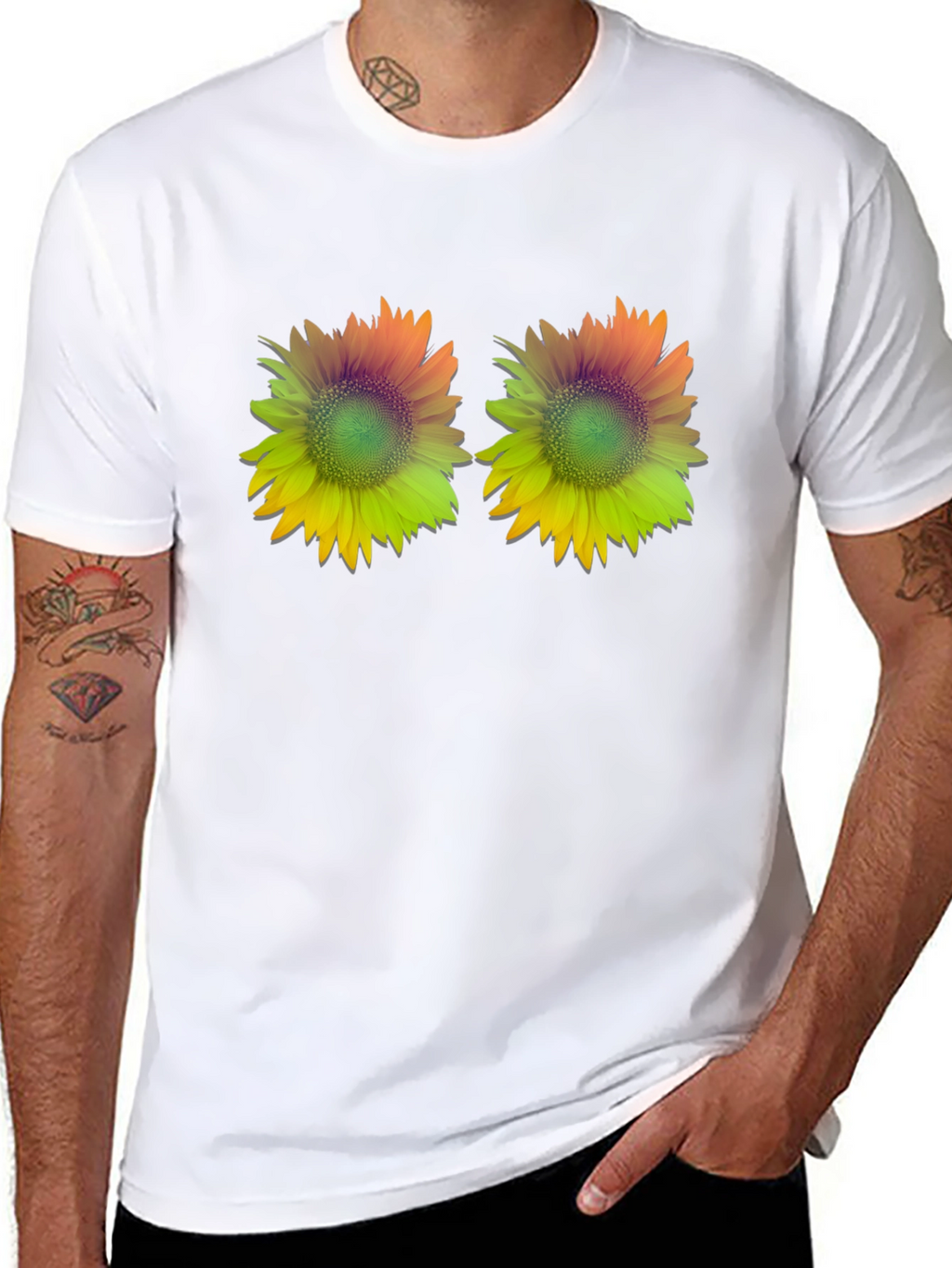 Sunflower Graphic Tee - Stylish Black T-Shirt
