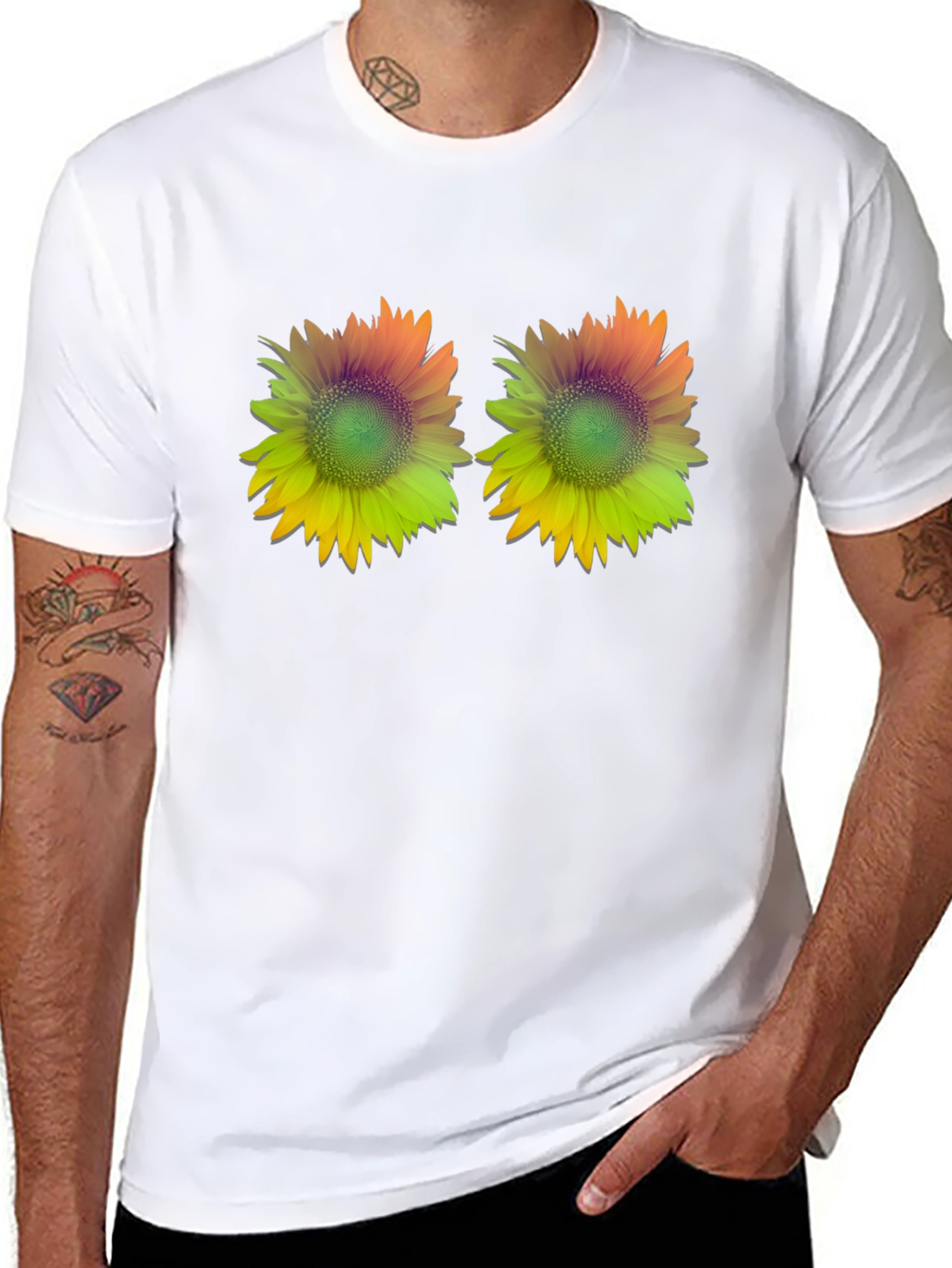 Sunflower Graphic Tee - Stylish Black T-Shirt