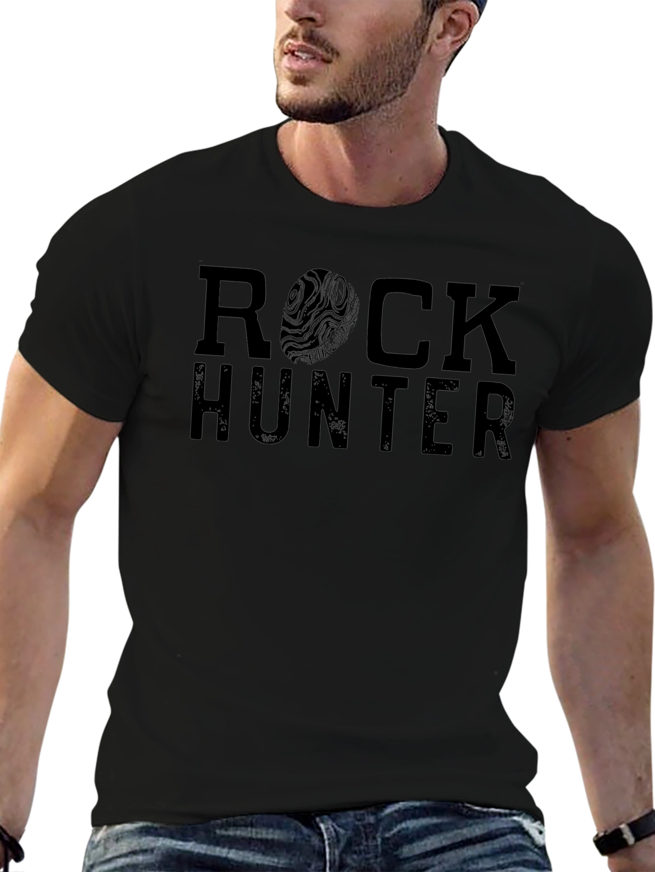 Rock Hunter Graphic T-Shirt - Black Cotton Tee