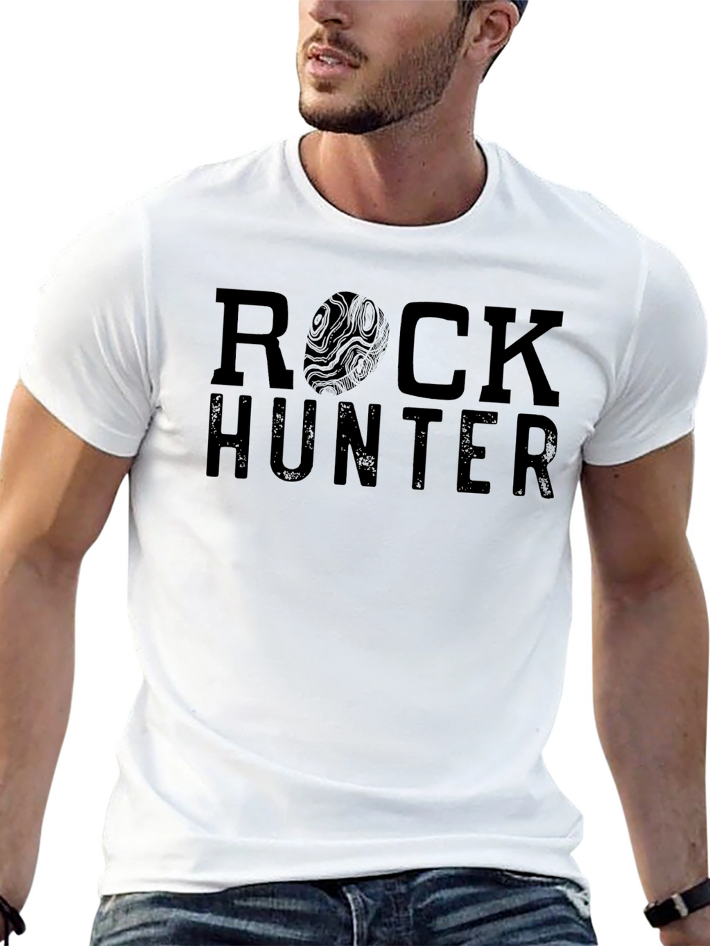 Rock Hunter Graphic T-Shirt - Black Cotton Tee