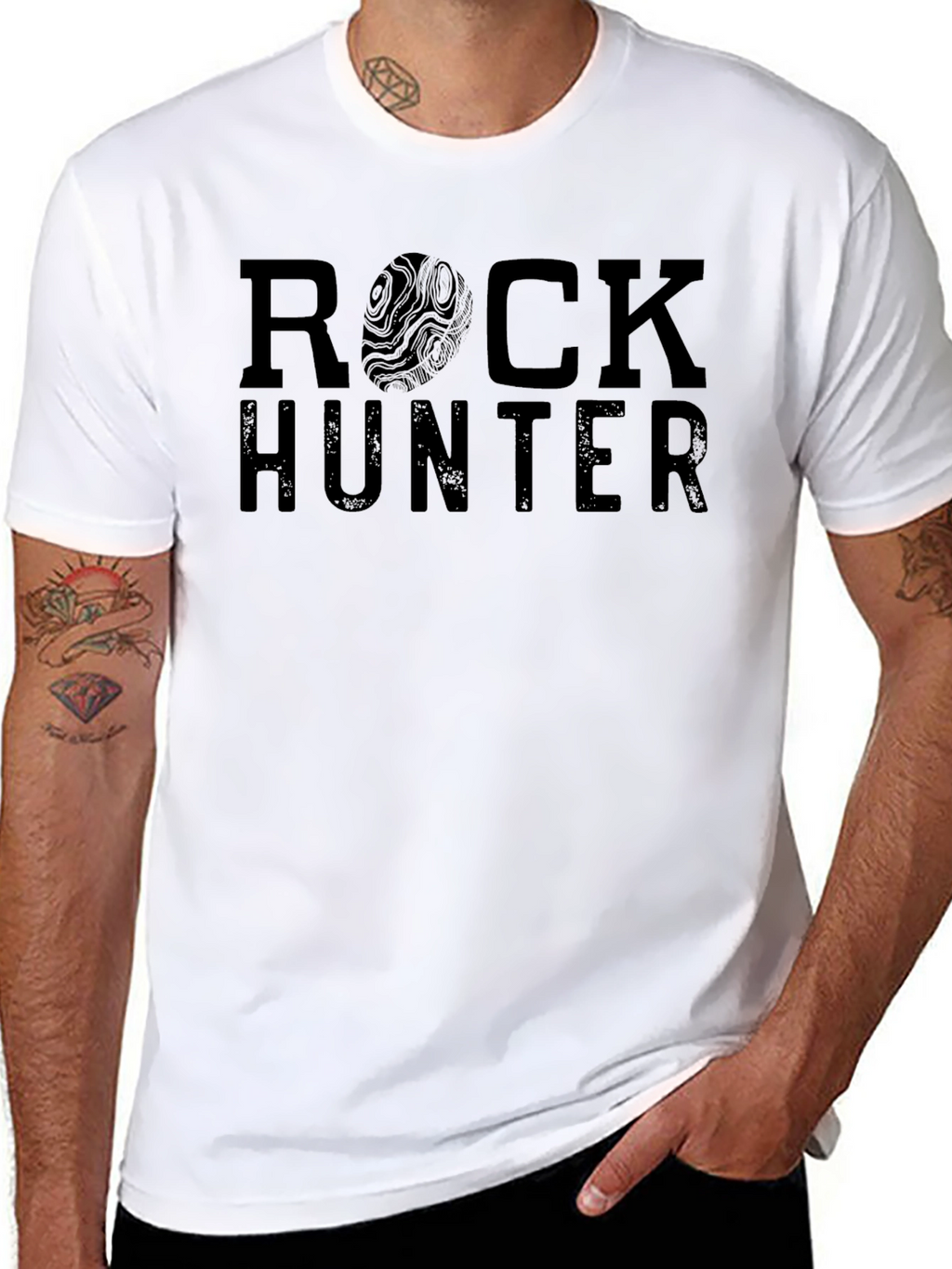 Rock Hunter Graphic T-Shirt - Black Cotton Tee