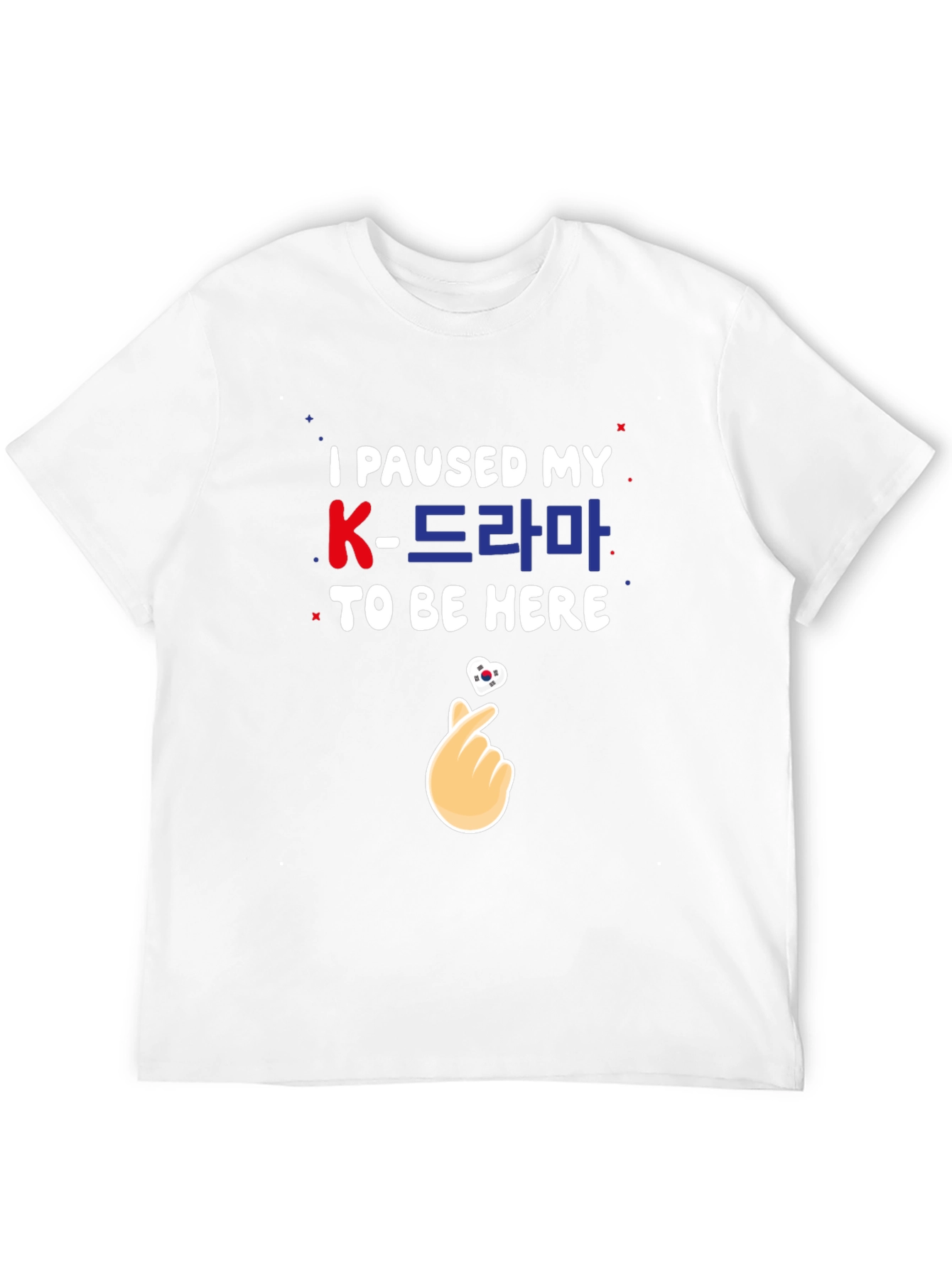 I Paused My K-Drama Black T-Shirt