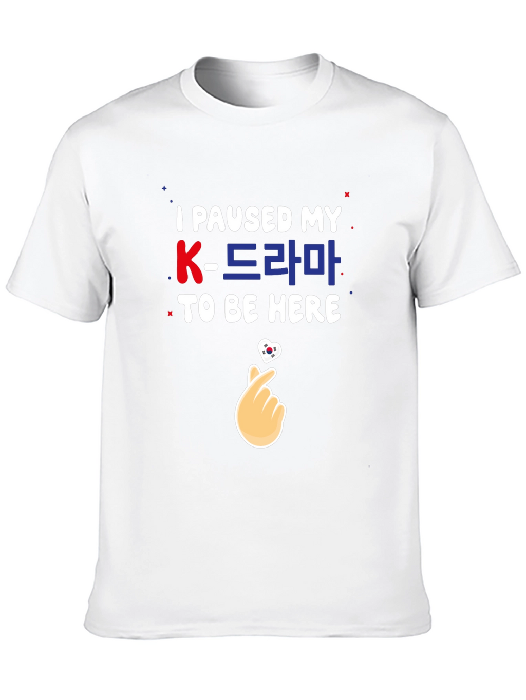 I Paused My K-Drama Black T-Shirt