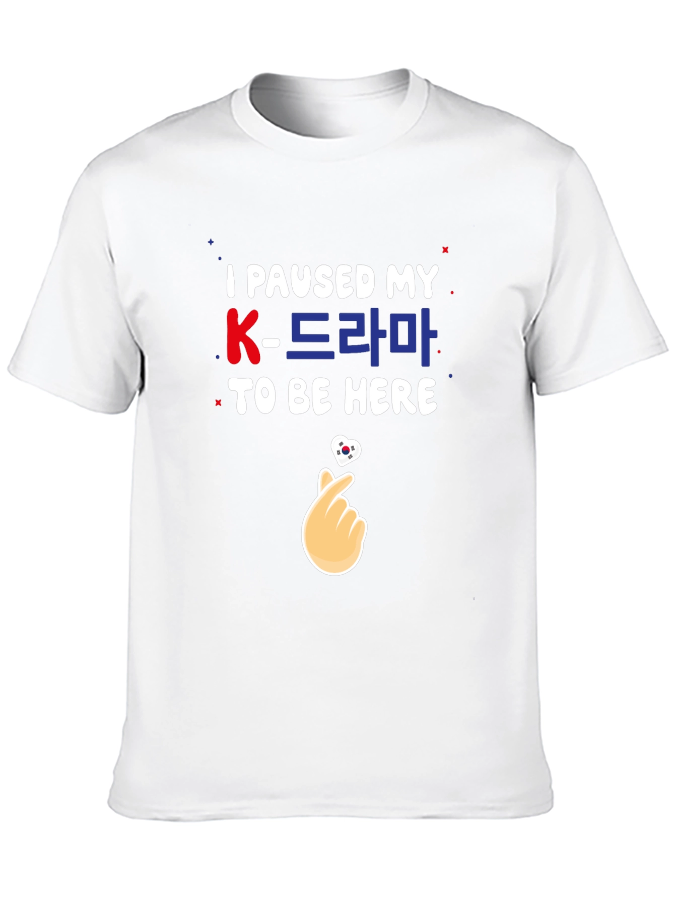 I Paused My K-Drama Black T-Shirt