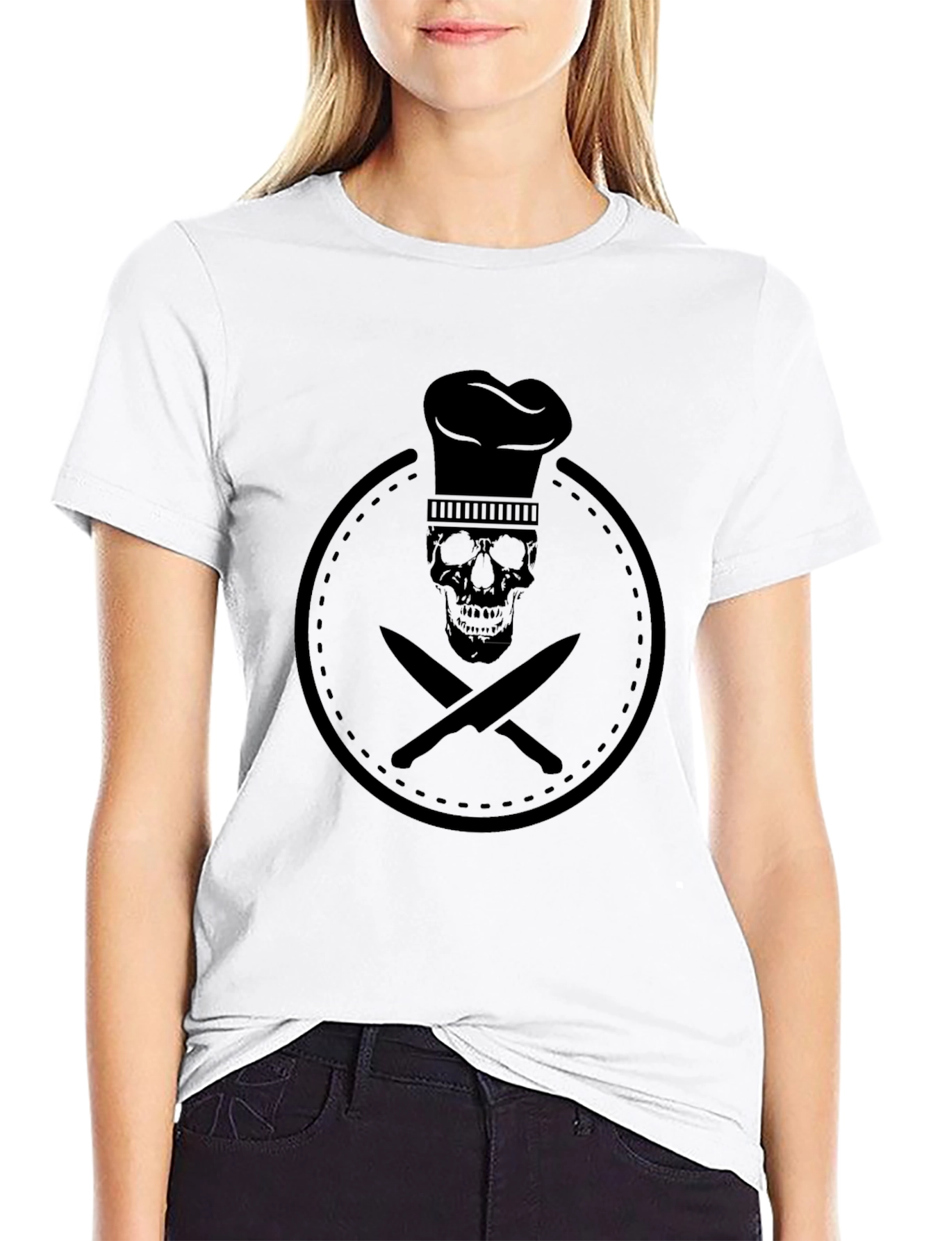 Chef Skull T-Shirt - Culinary Skeleton Graphic Tee