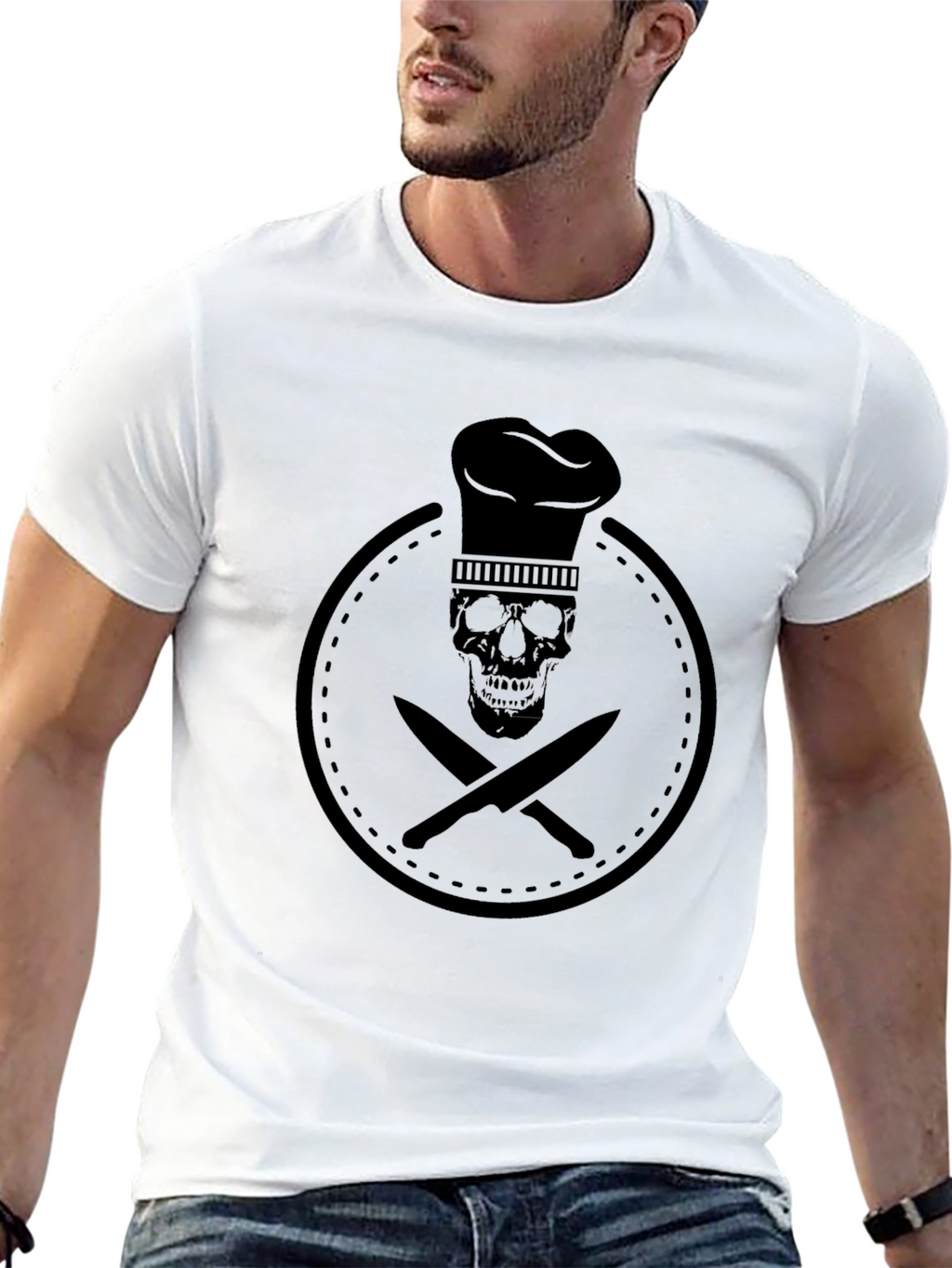 Chef Skull T-Shirt - Culinary Skeleton Graphic Tee